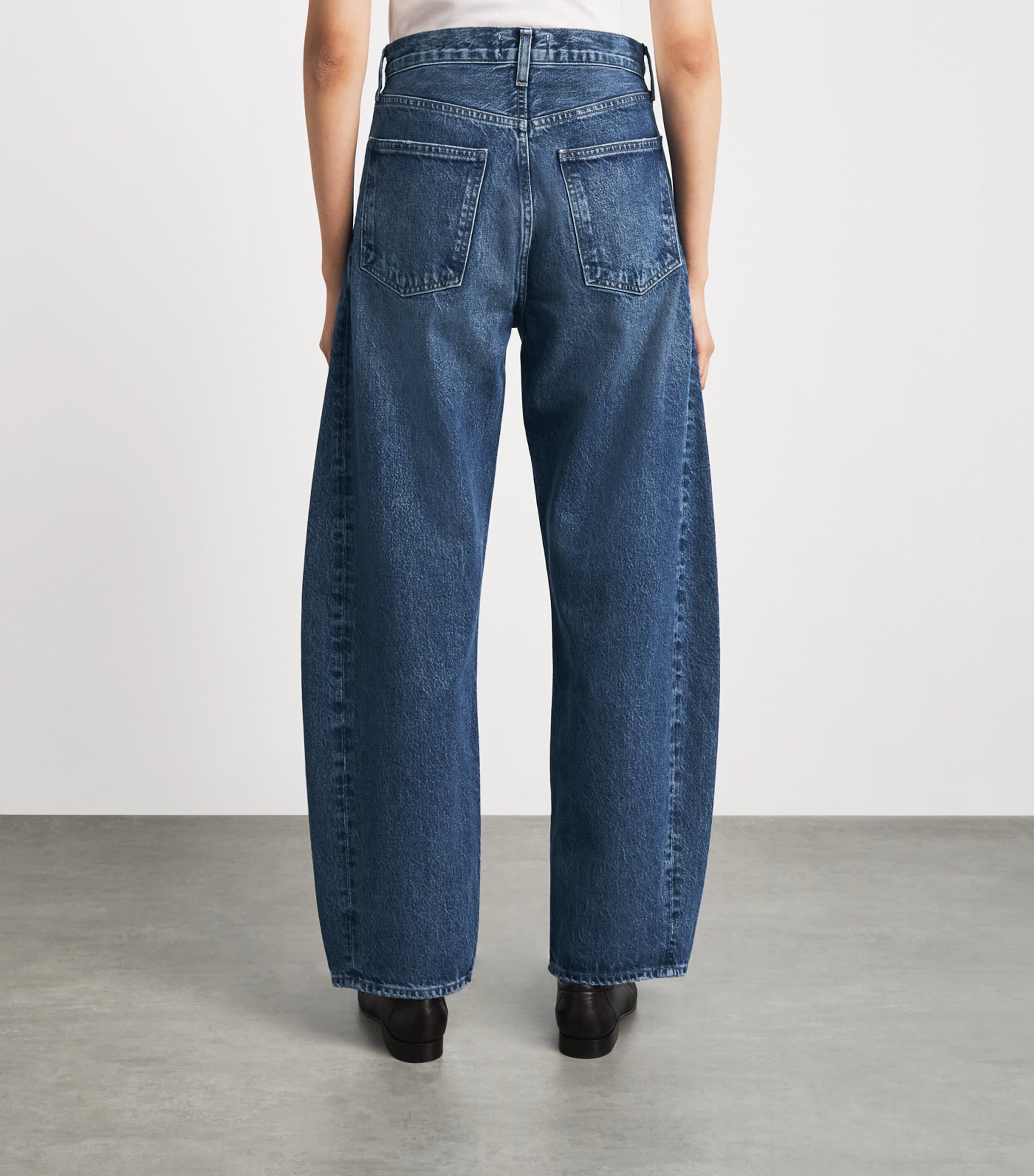 AGOLDE Womens Luna Pierced Tapered Jeans Lgcl Image 5