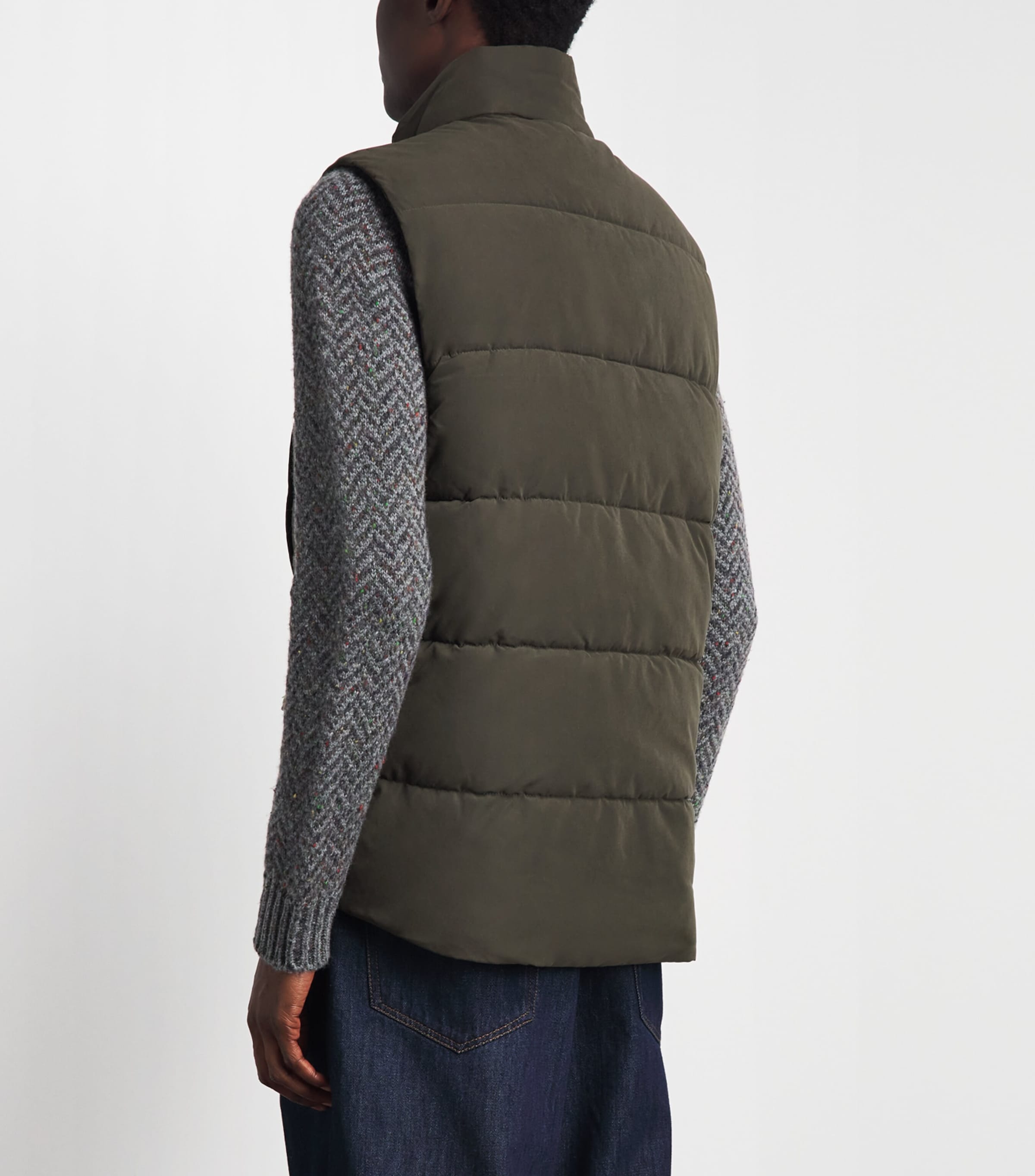 Barbour Mens Lonnen Gilet Dark Sage Image 5