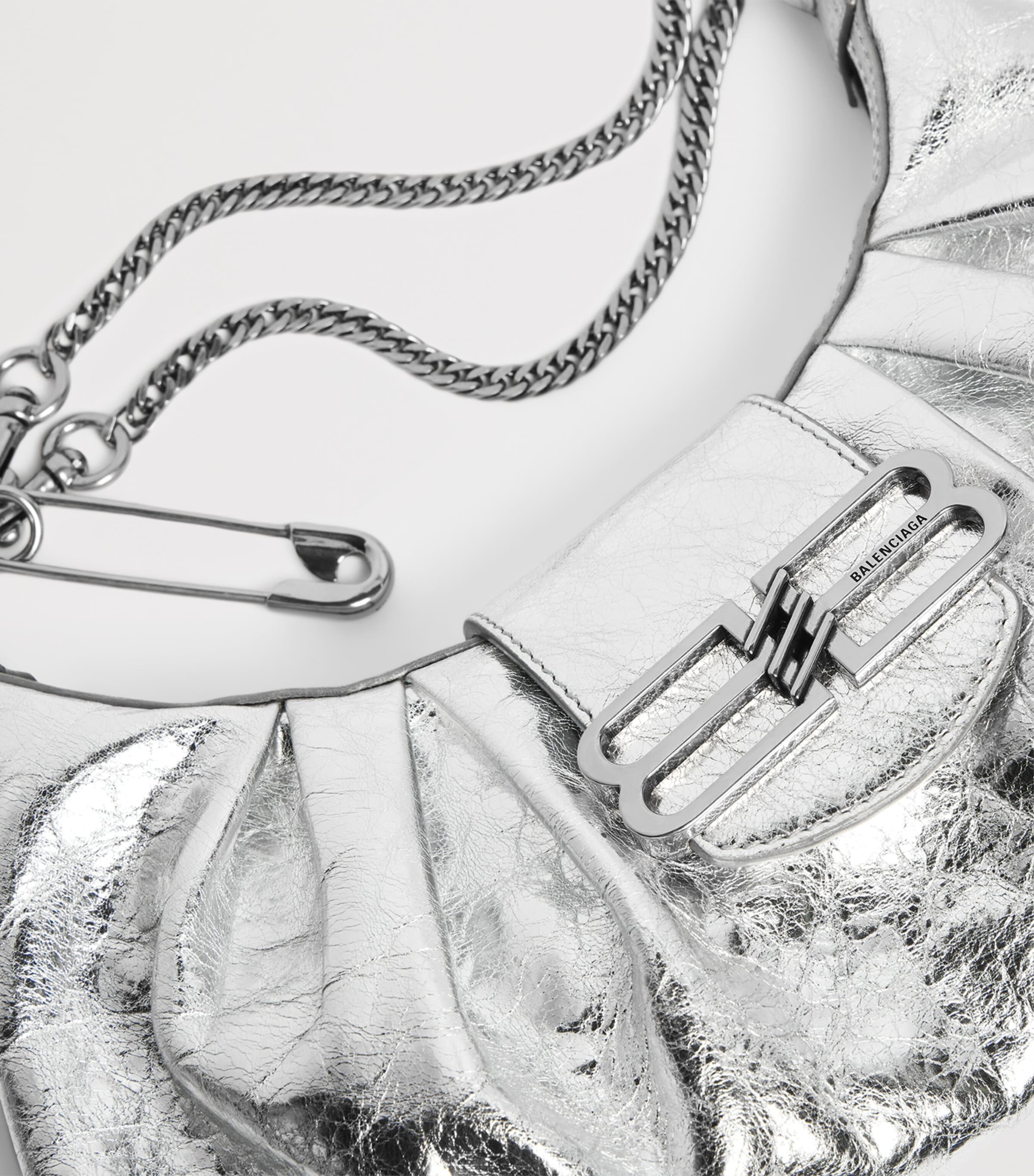 Small Metallic Lambskin Pamela Shoulder Bag 8122 Image 9