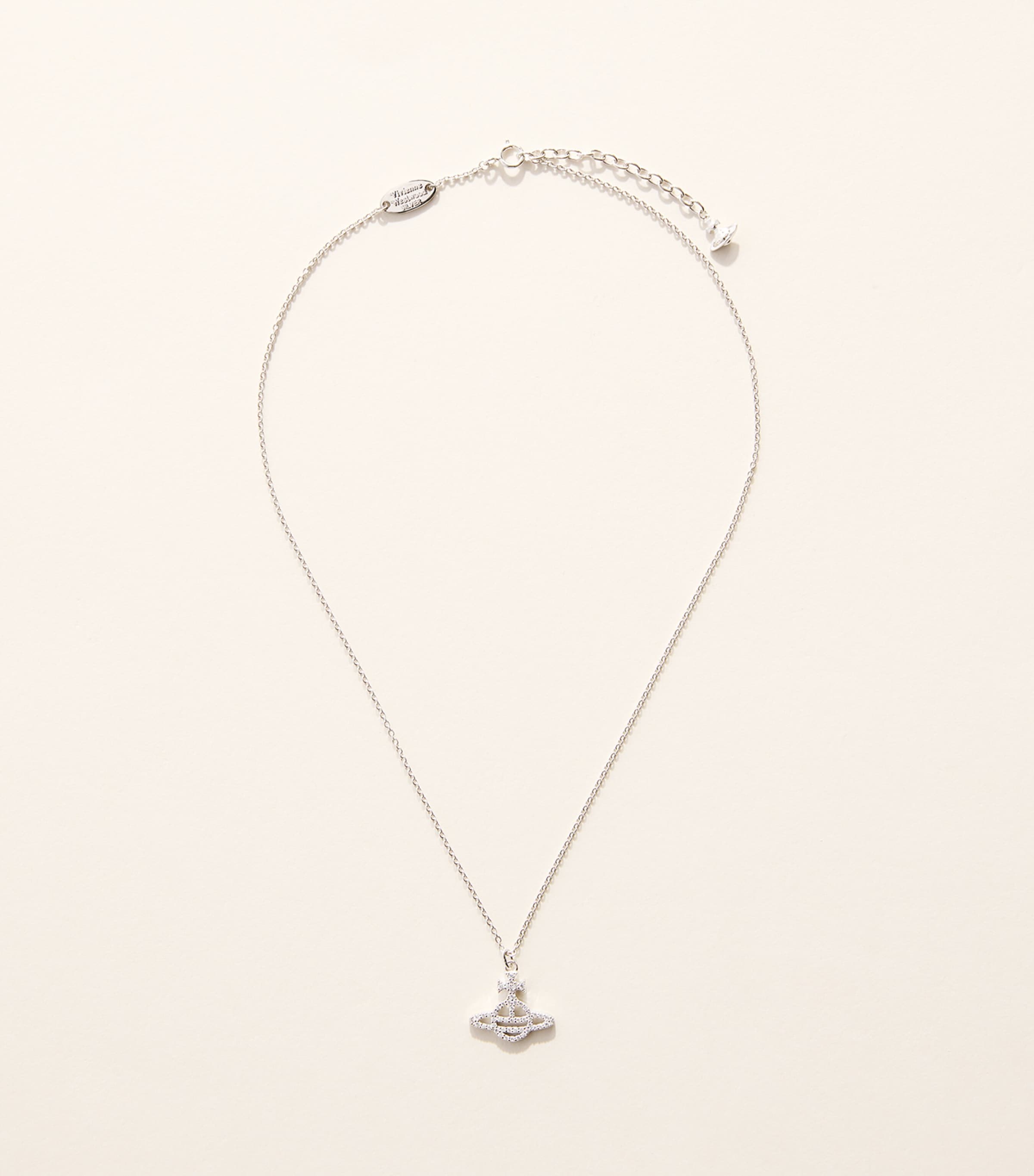 Vivienne Westwood Calliope Pendant Necklace Plat/wht Cz Image 3