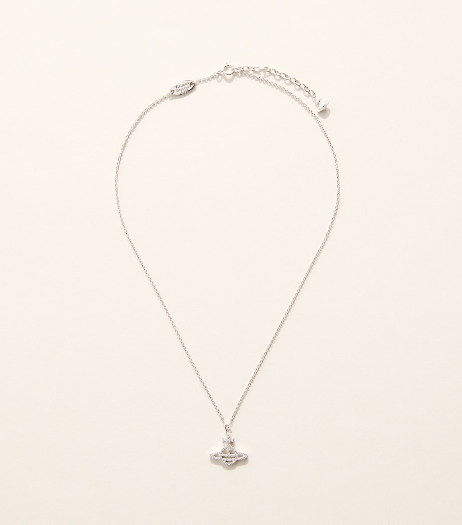 Vivienne Westwood Calliope Pendant Necklace Plat/wht Cz Image 3