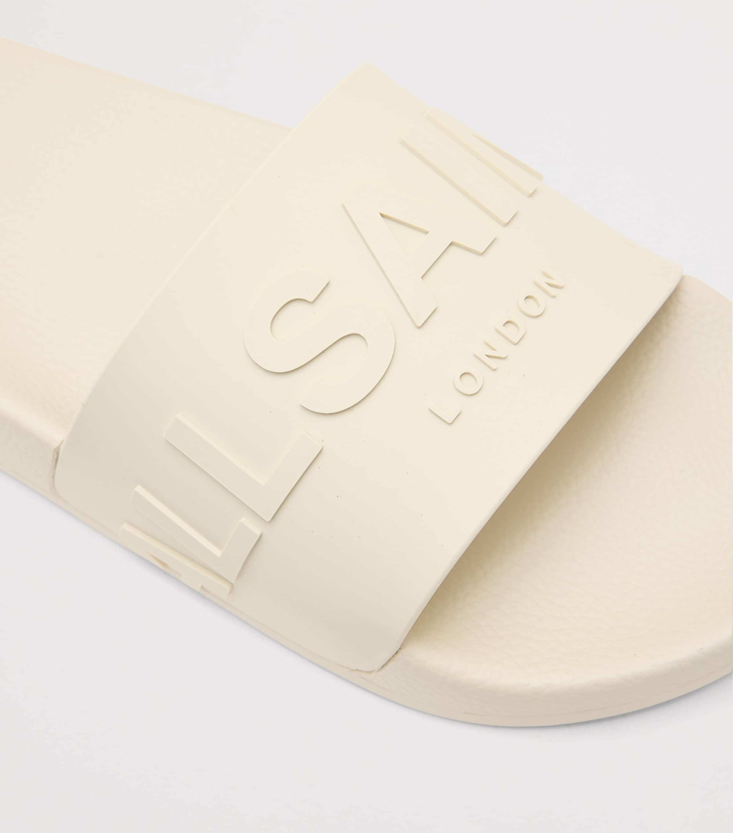 AllSaints Logo Biggy Slides Chalk White Image 4
