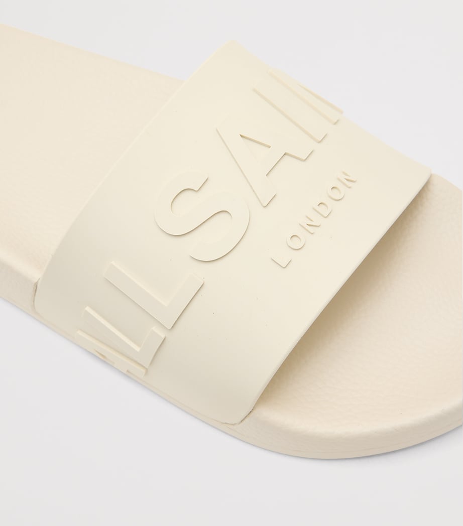 AllSaints Logo Biggy Slides Chalk White Image 4