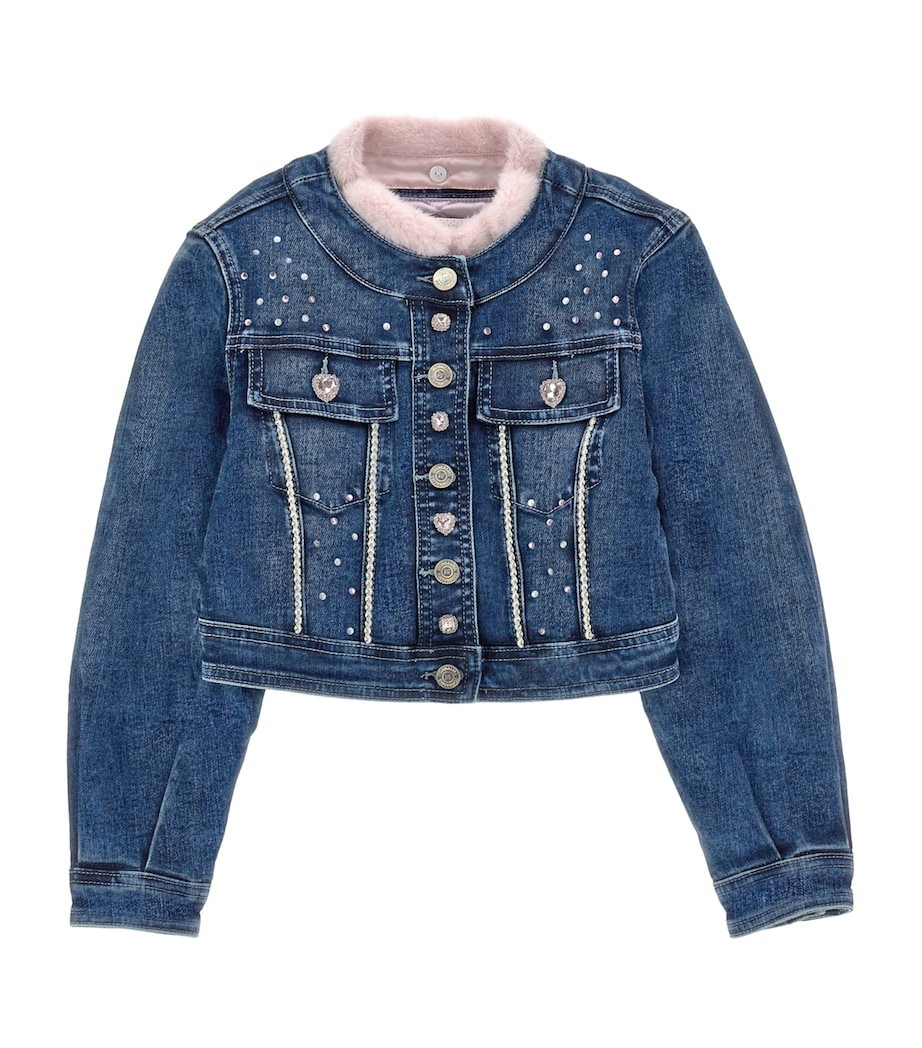 Embellished Denim Jacket (2-12 Years) BLU STONE DENIM Image 3