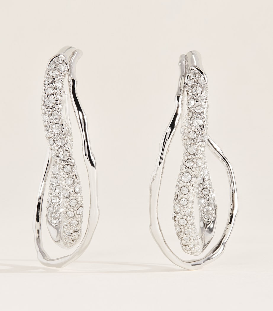 Alexis Bittar Small Solanales Crystal Twist Earrings Crystals Silver Image 1