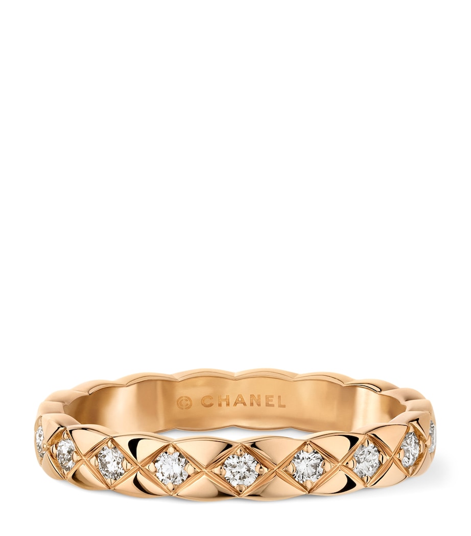 Beige Gold and Diamond Coco Crush Ring BEIGE Image 1