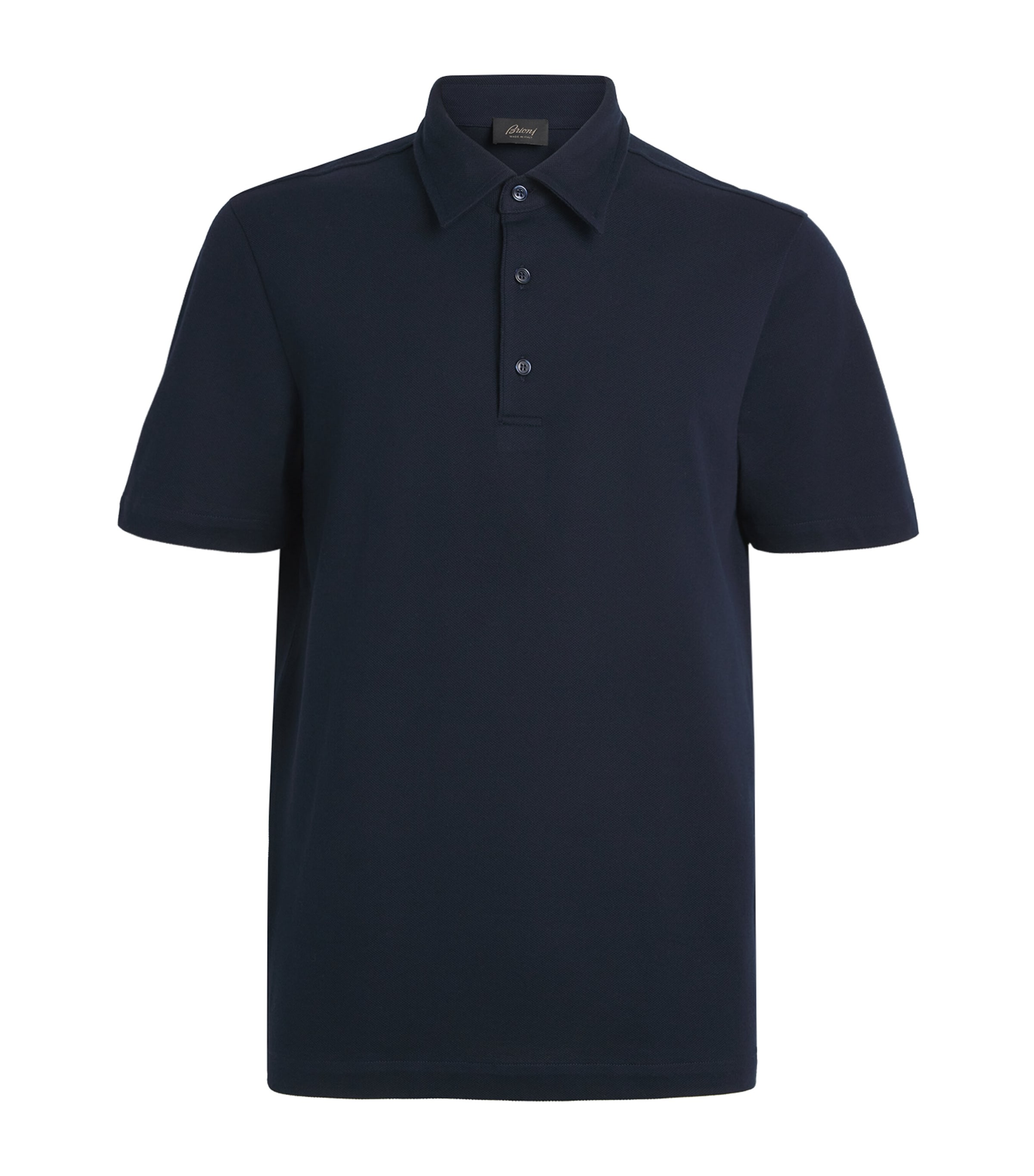 Brioni Mens Cotton-Silk Polo Shirt Image 1