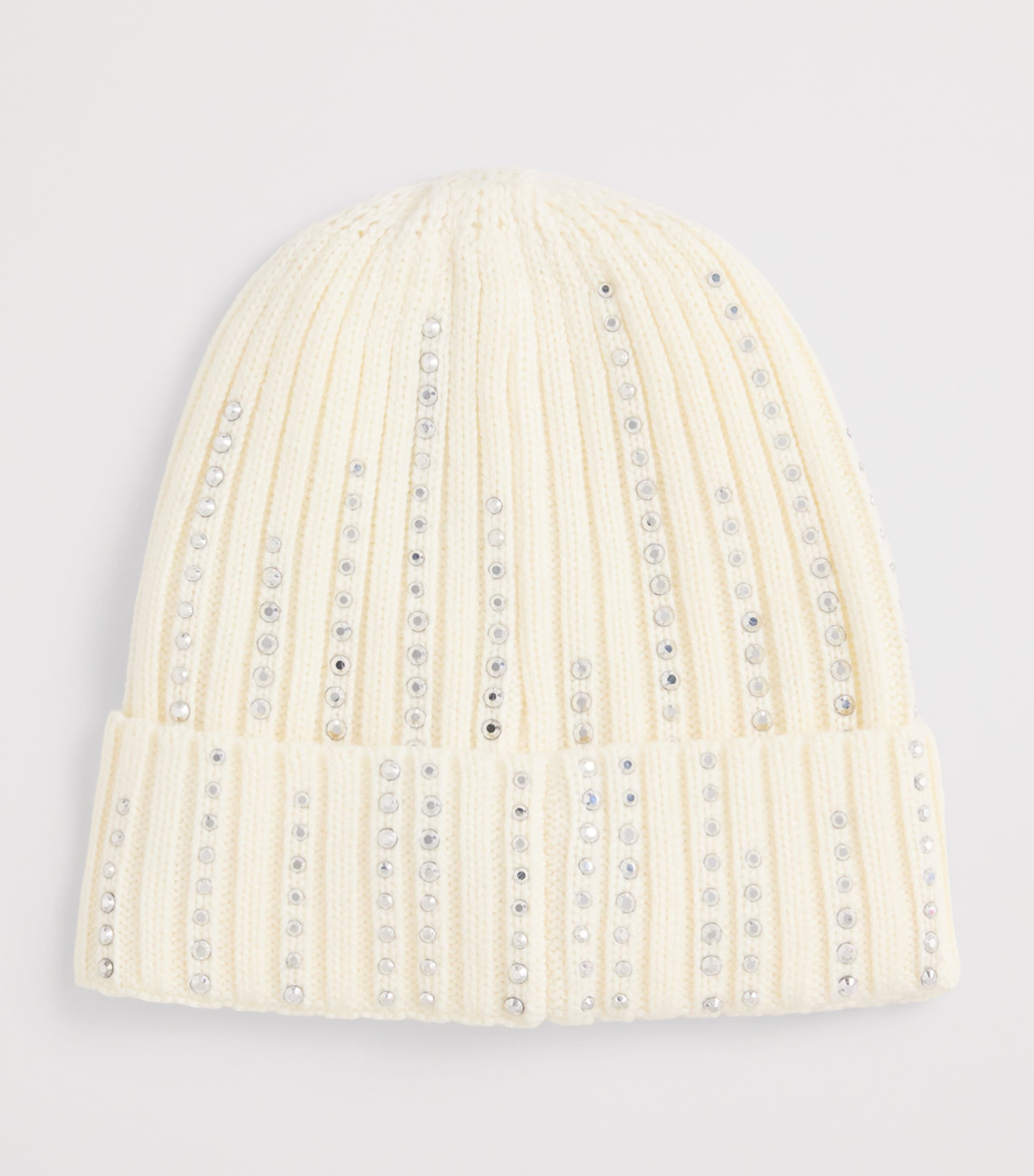 Monnalisa Embellished Knit Hat Panna Image 2