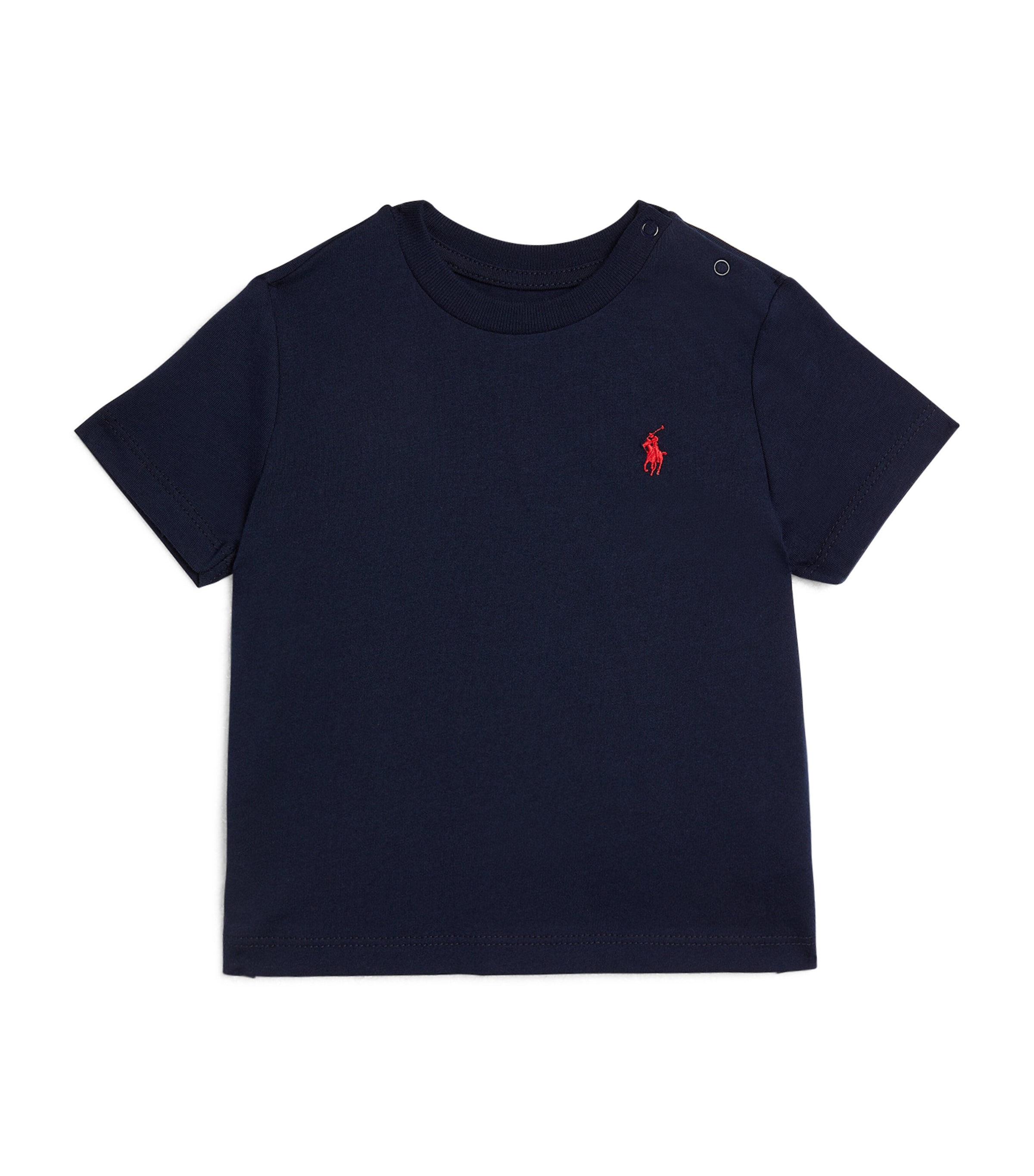 Ralph Lauren Cotton Logo T-shirt In Navy