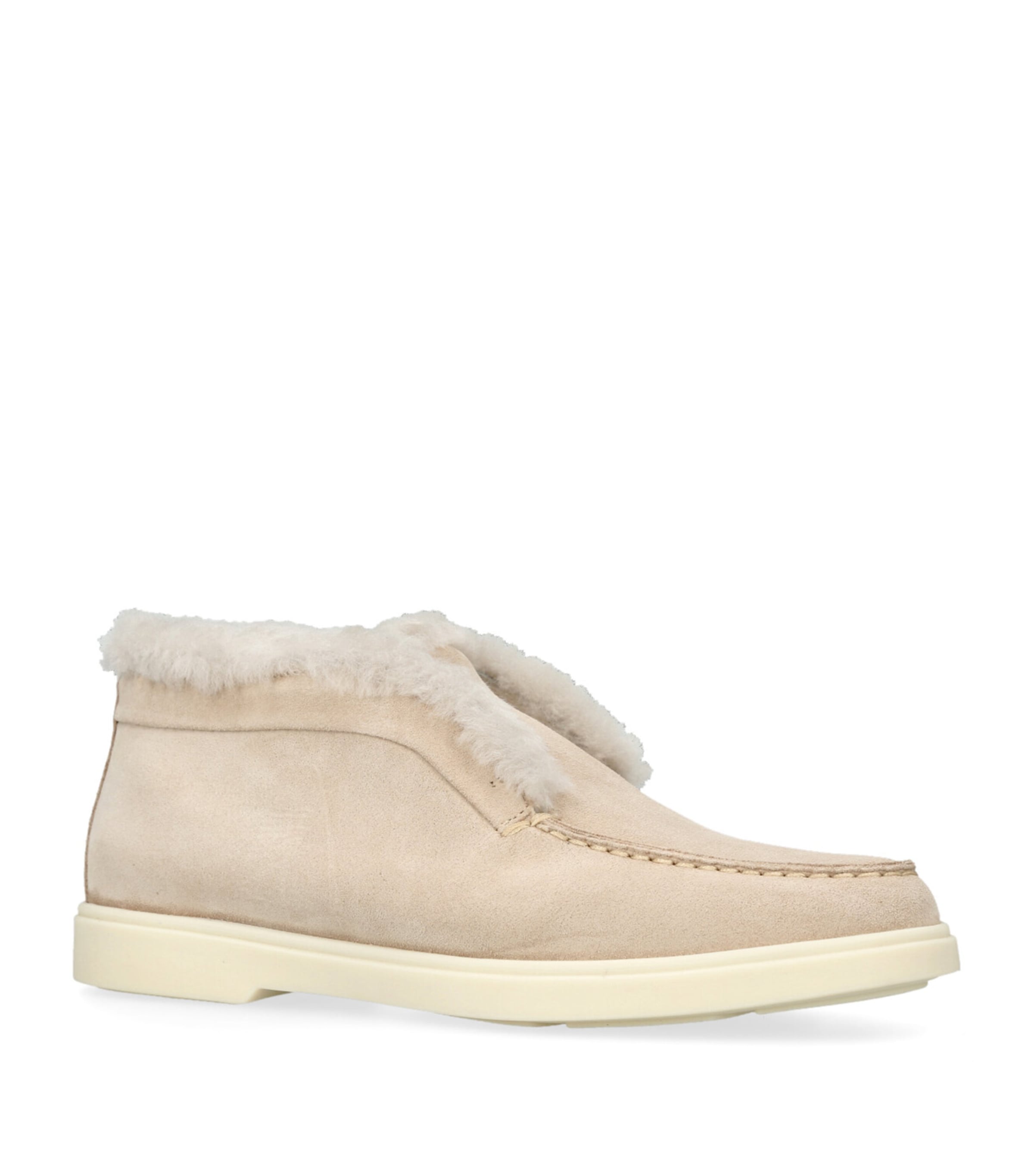 Suede Fortune Ankle Boots BEIGE Image 3