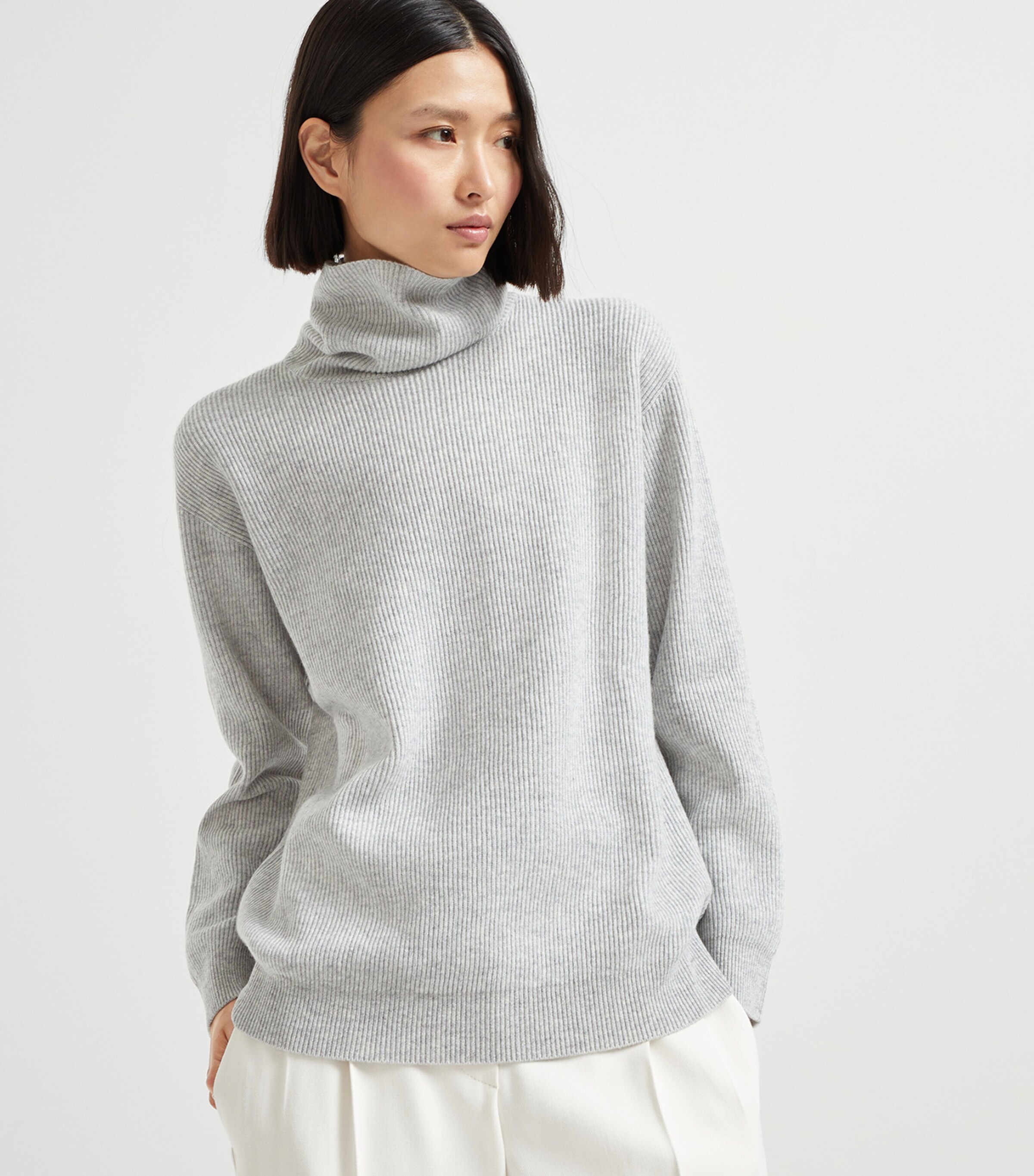 Brunello Cucinelli Womens Cashmere High-Neck Sweater Image 2