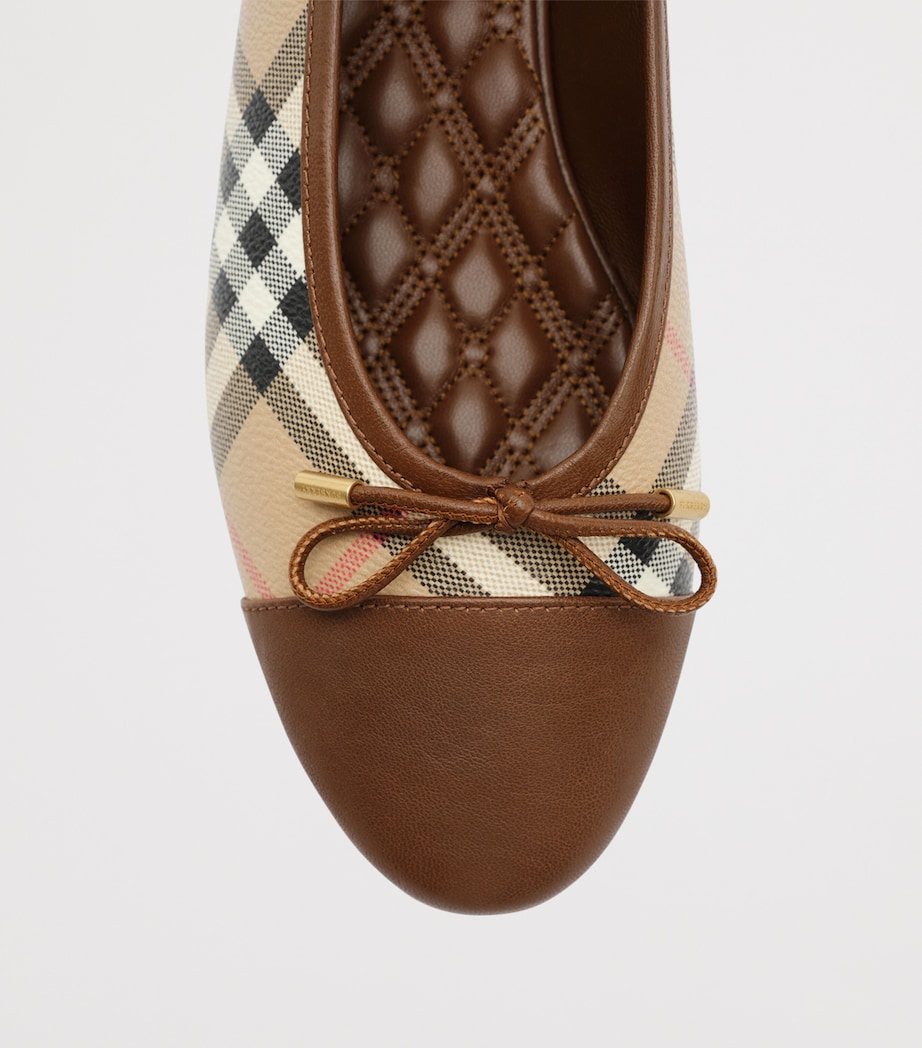 Burberry Check Canvas Highgate Ballet Flats Archive Beige Ip Che Image 6