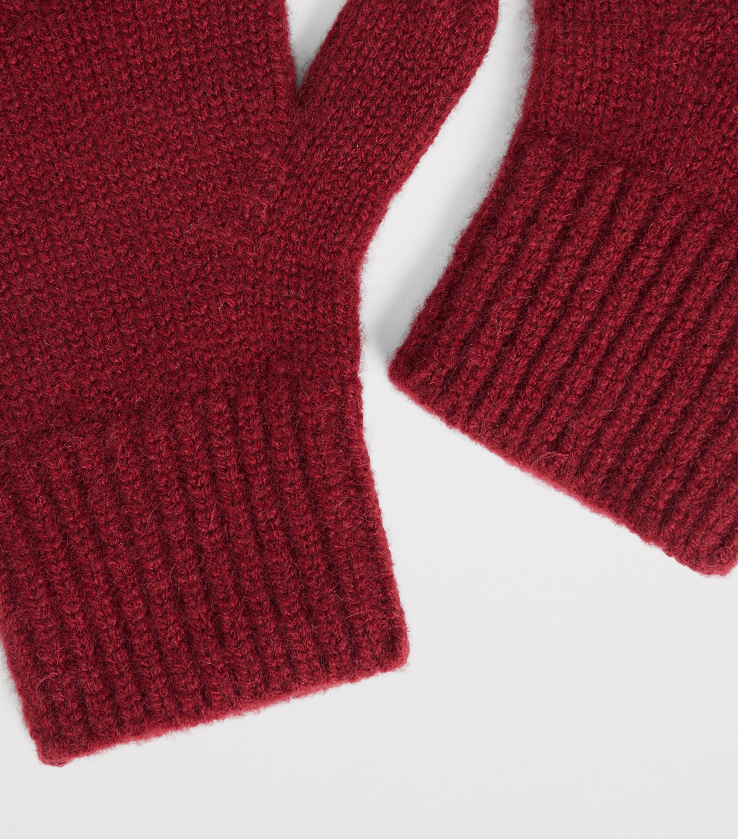 Bonpoint Cashmere Gloves Bordeaux Image 2