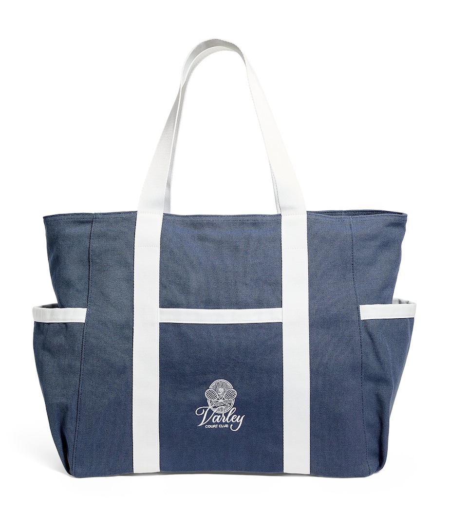 Large Fairhaven Club Tote Bag BLUE NIGHTS/WHITE Image 1