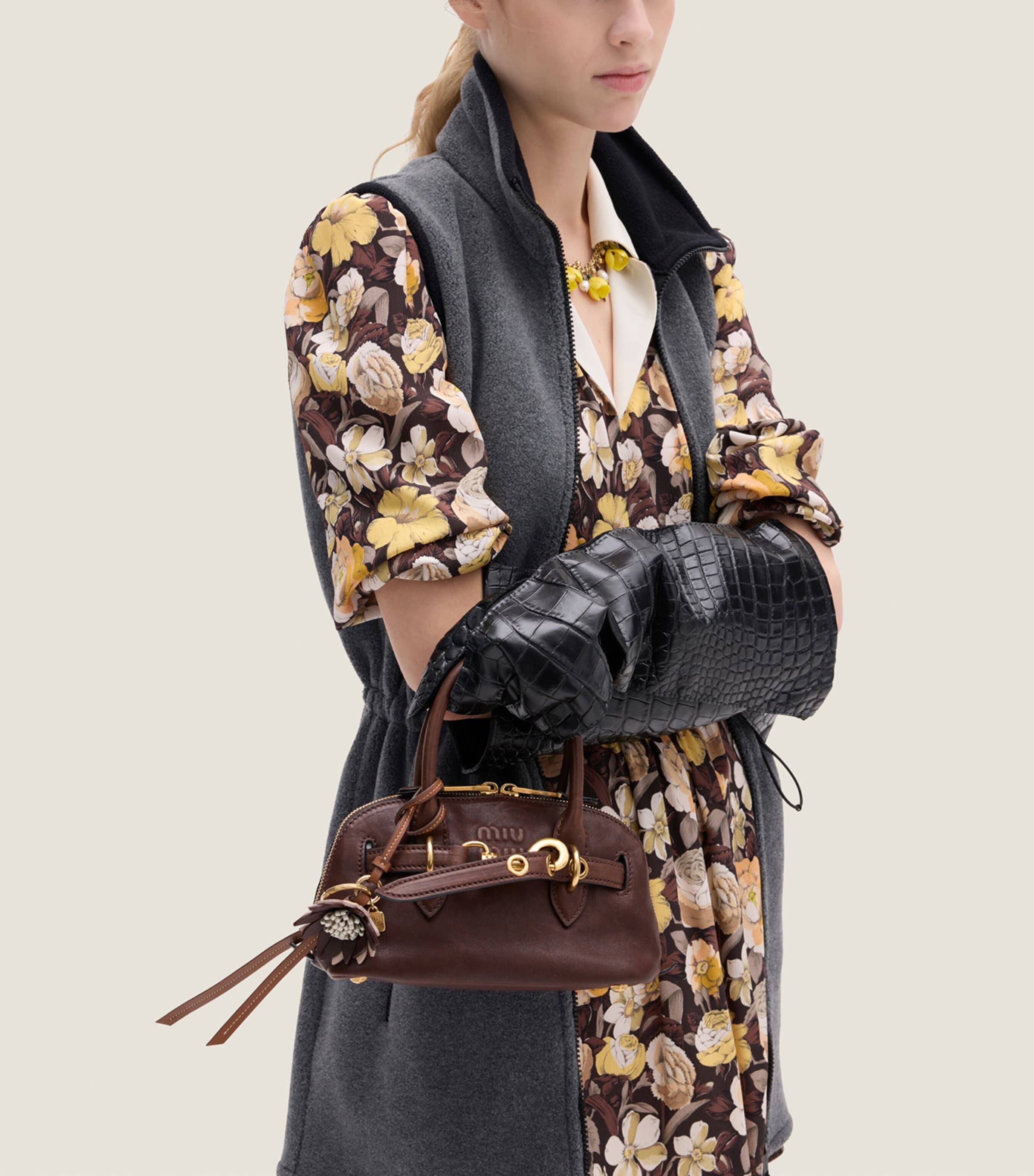 Mini Nappa Leather Aventure Top-Handle Bag F0NBL Image 2