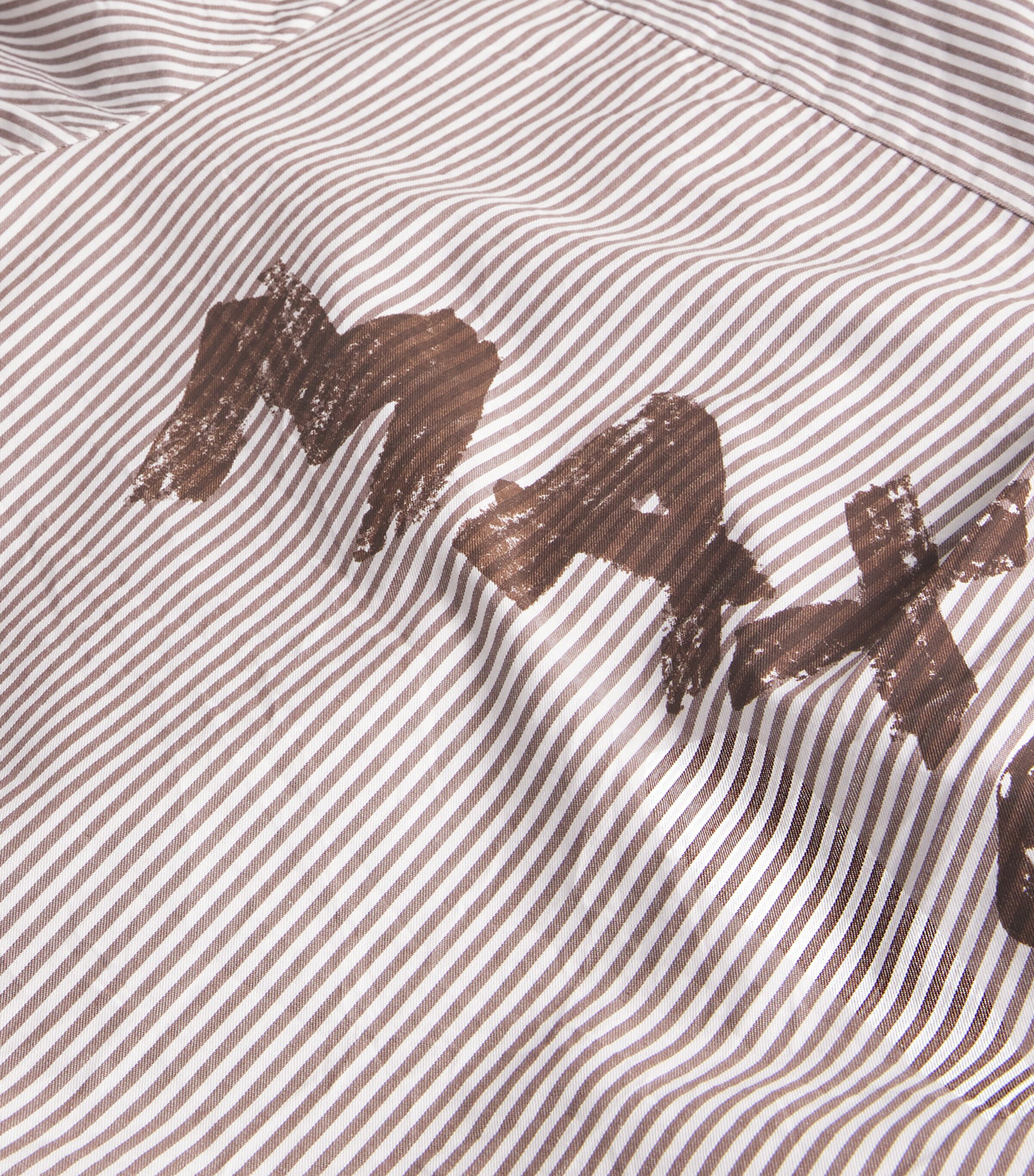 Cotton Stripe Monogram Shirt OPTICAL WHITE Image 5