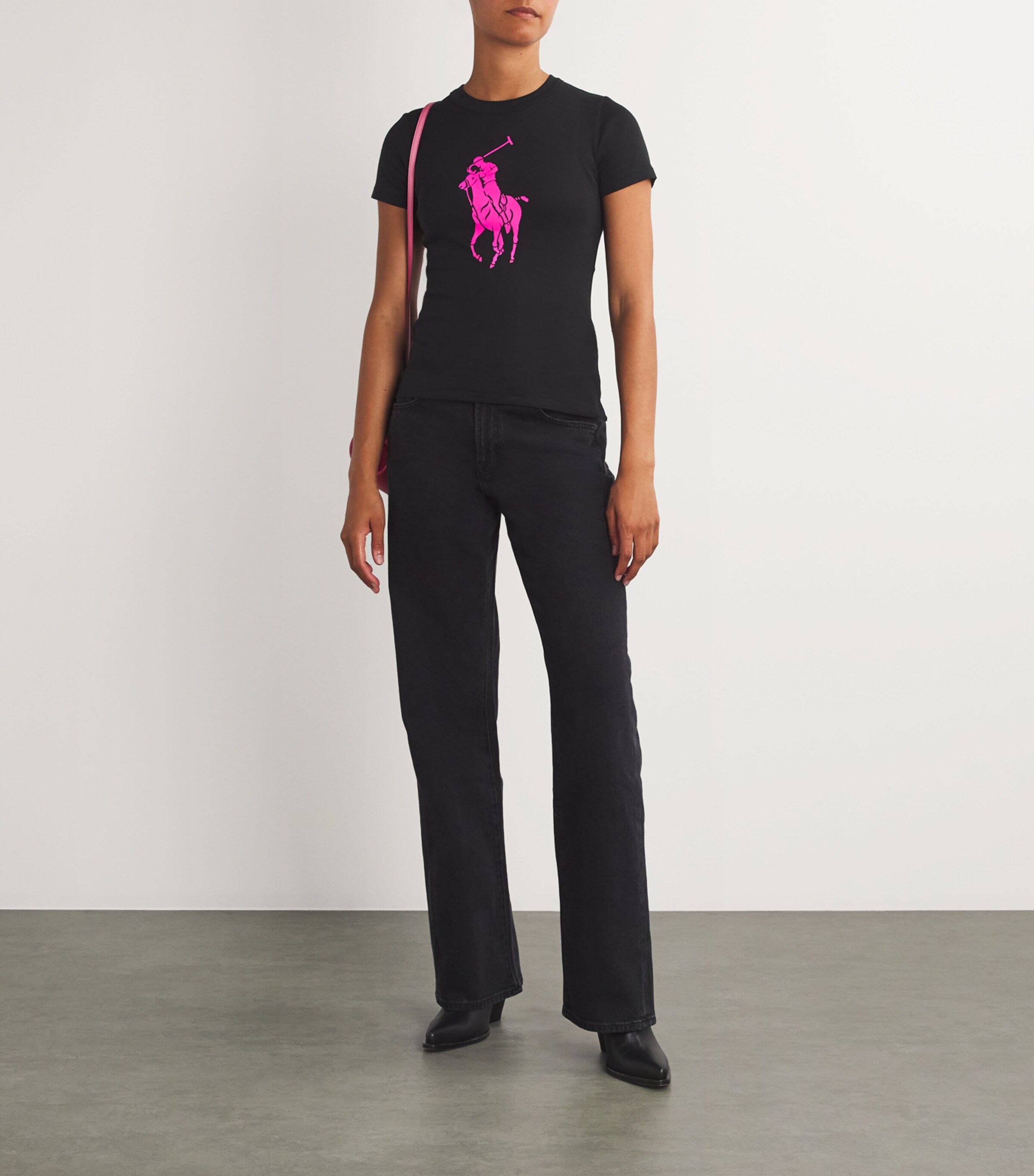 Cotton Polo Pony T-Shirt POLO BLACK Image 2