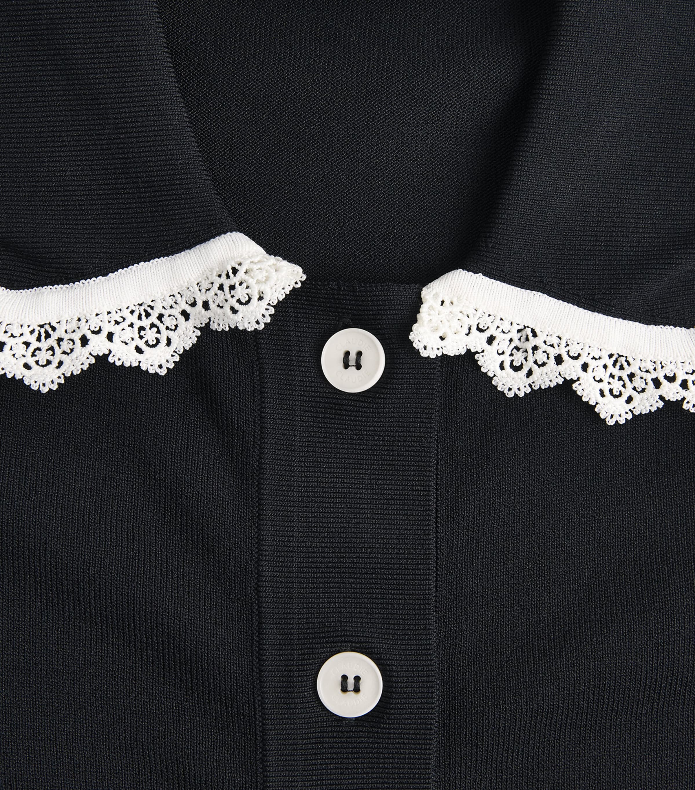 Claudie Pierlot Womens Lace-Collar Cardigan Dual Color Image 6