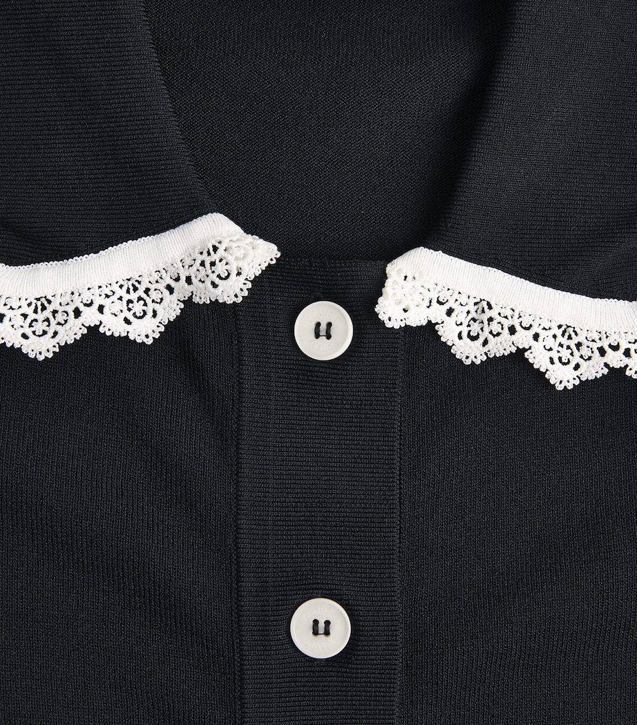 Claudie Pierlot Womens Lace-Collar Cardigan Dual Color Image 6