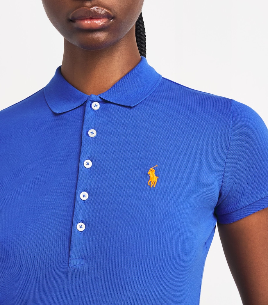 Cotton Julie Polo Shirt BLUE Image 6