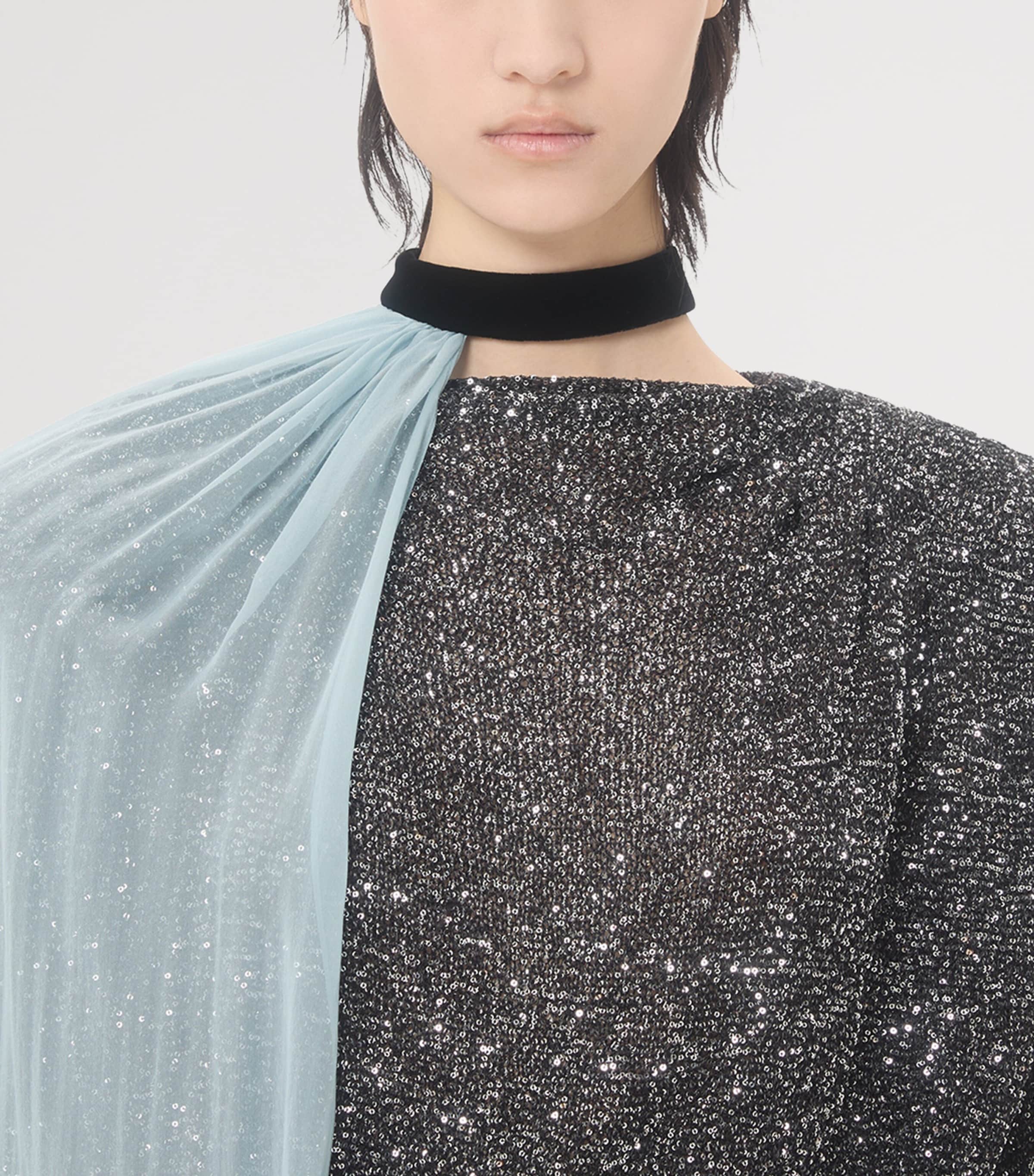 Sequin Cowl-Neck Sweater NUD Image 6