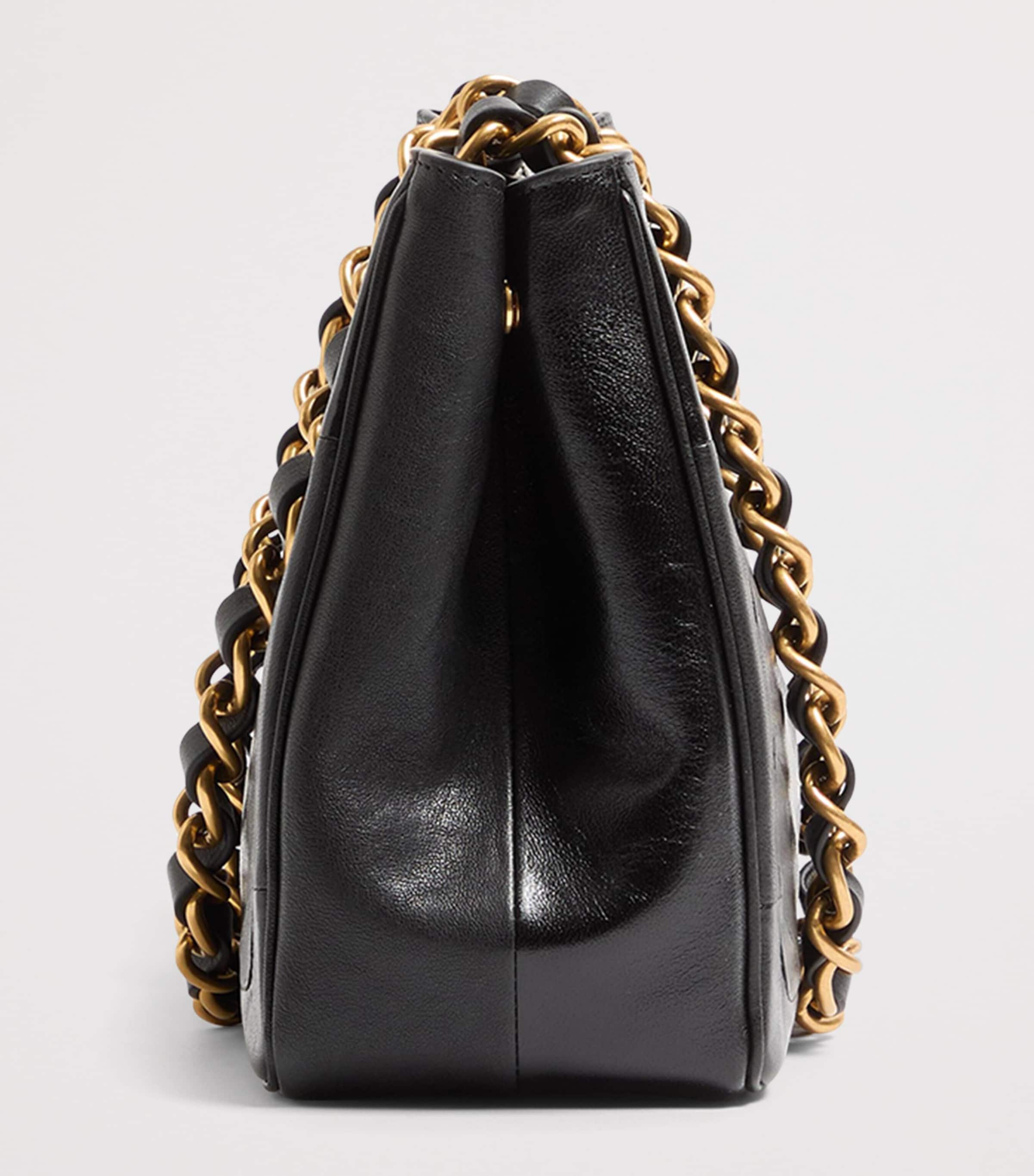 Small Lambskin Laseine Tote Bag 0NO Image 4