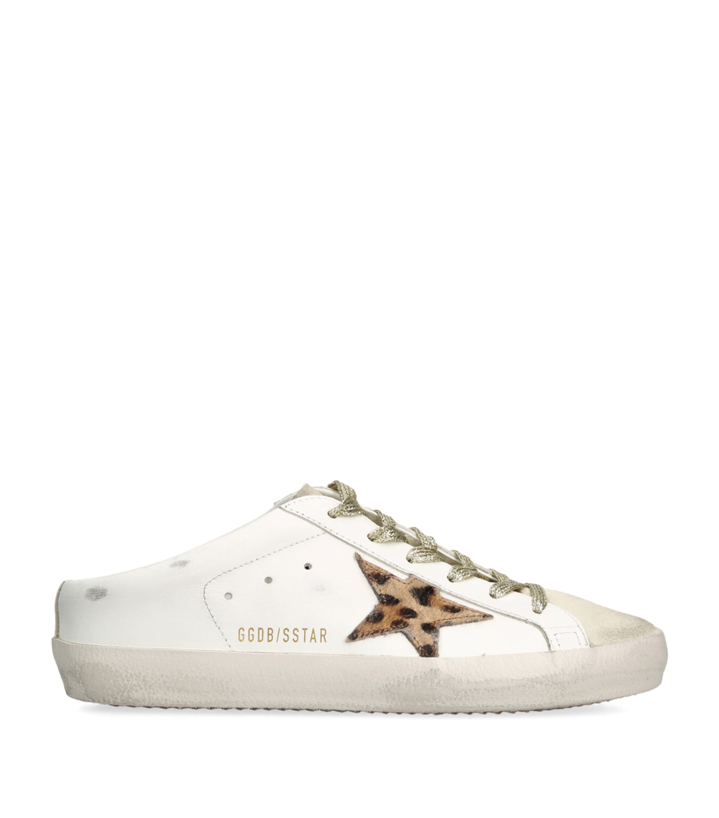Golden Goose 20mm Super-star Leather Sabot Sneakers In White