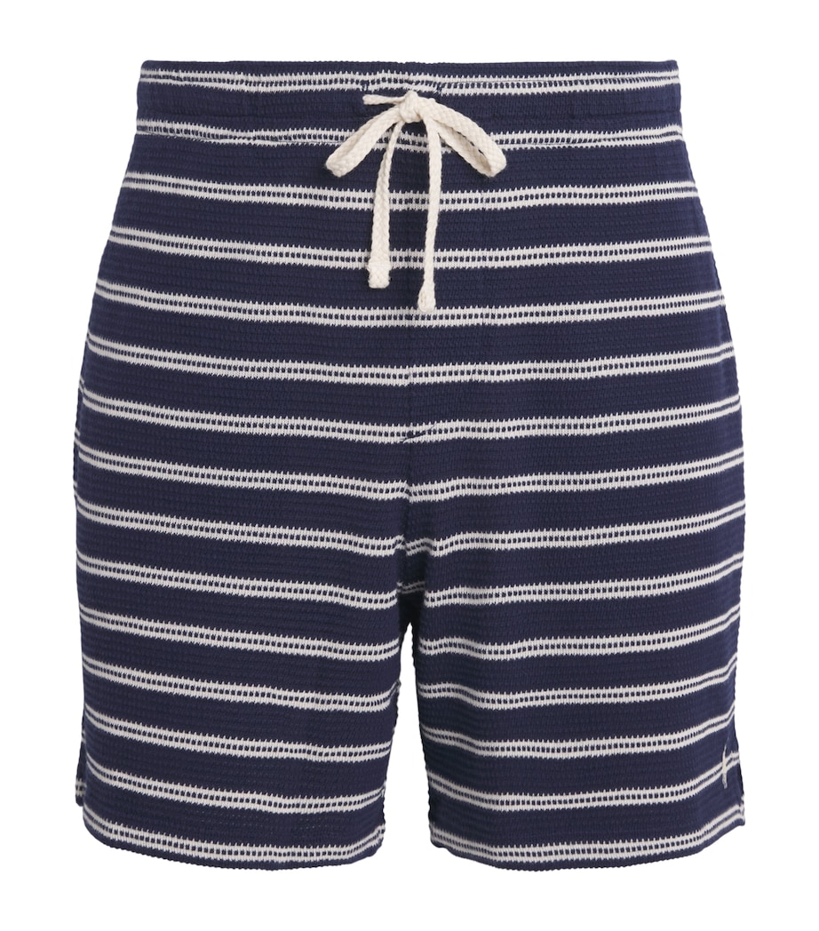 Polo Ralph Lauren Mens Cotton-Blend Pointelle Jersey Shorts Nwprt Nvy/pale Cream Image 1