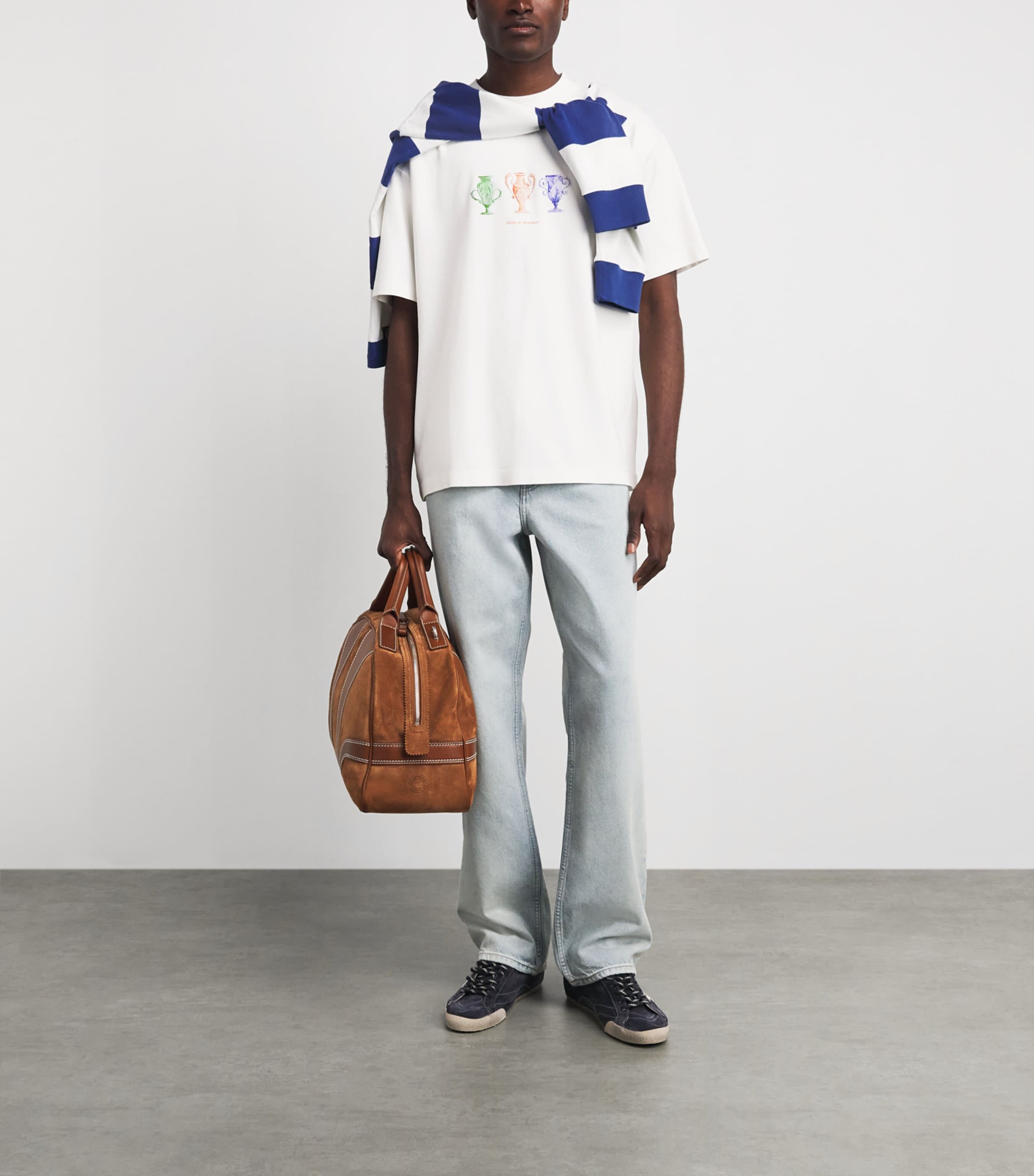 Drôle de Monsieur Cotton Signature T-Shirt Off White Image 2