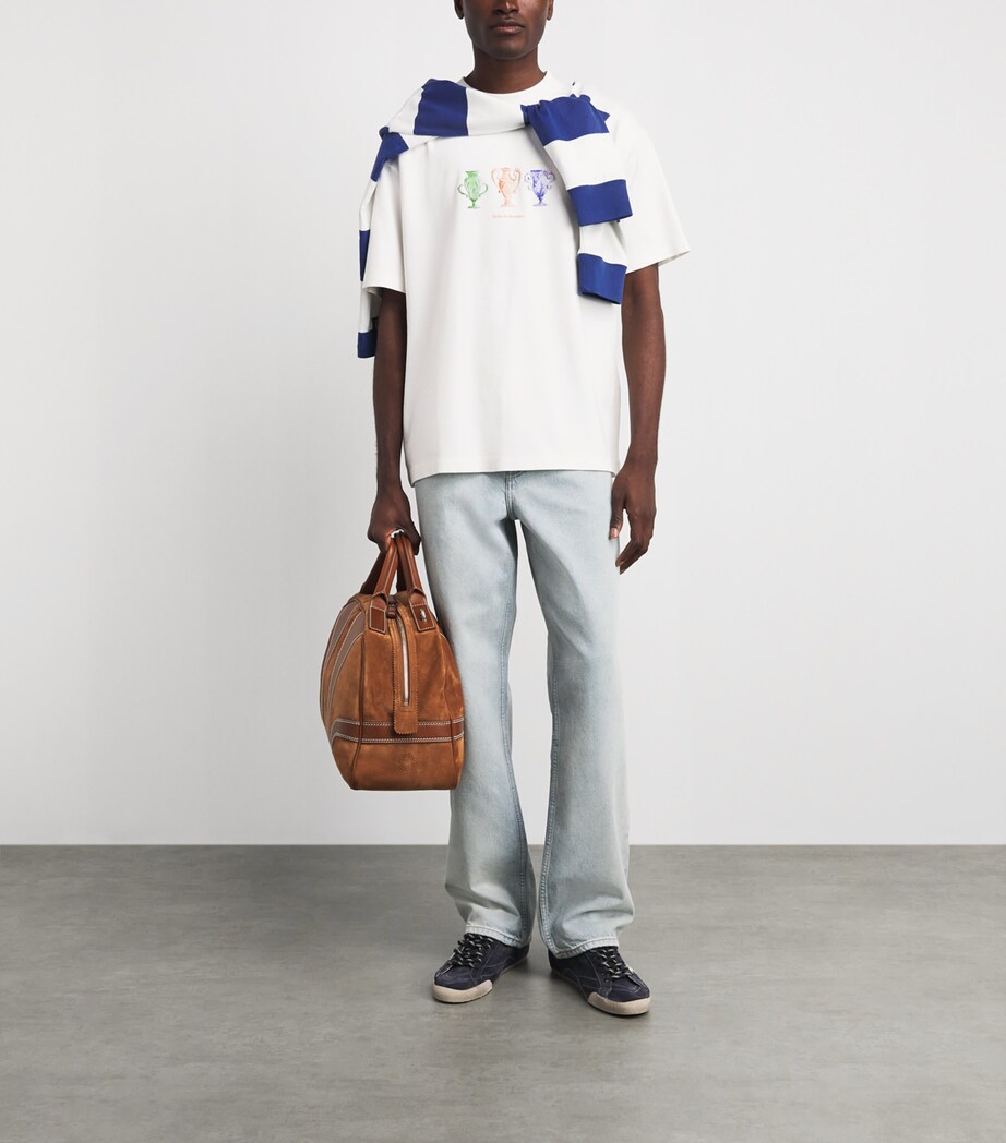 Drôle de Monsieur Cotton Signature T-Shirt Off White Image 2