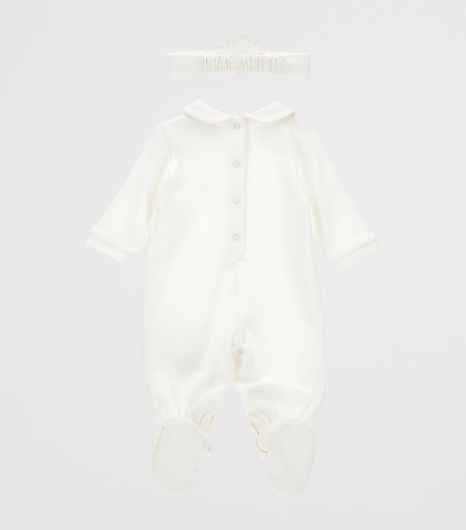 Organic Cotton Princess All-In-One and Headband Set (1-9 Months) PANNA Image 2