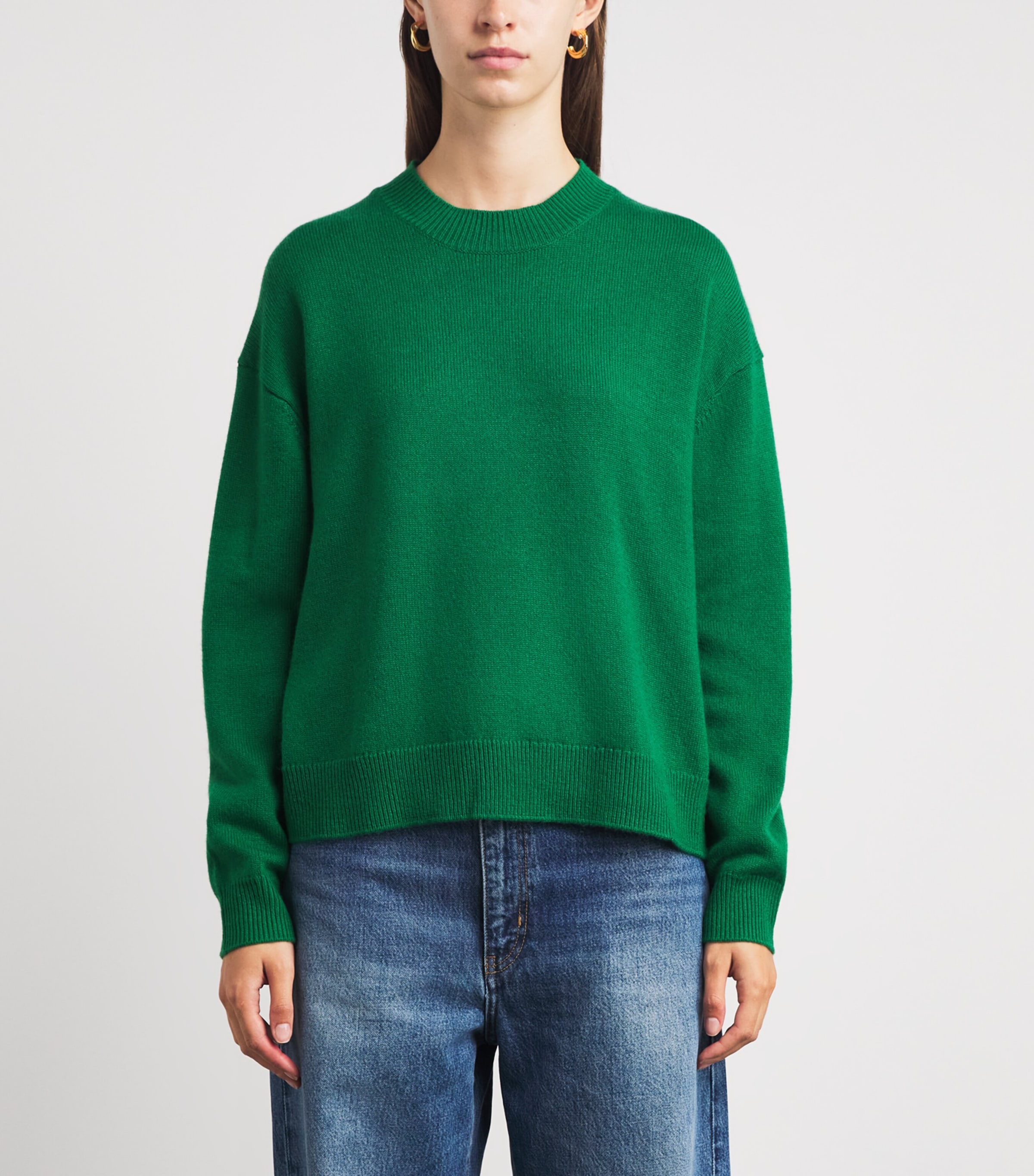 ANINE BING Womens Cashmere Lee Sweater Green Image 4