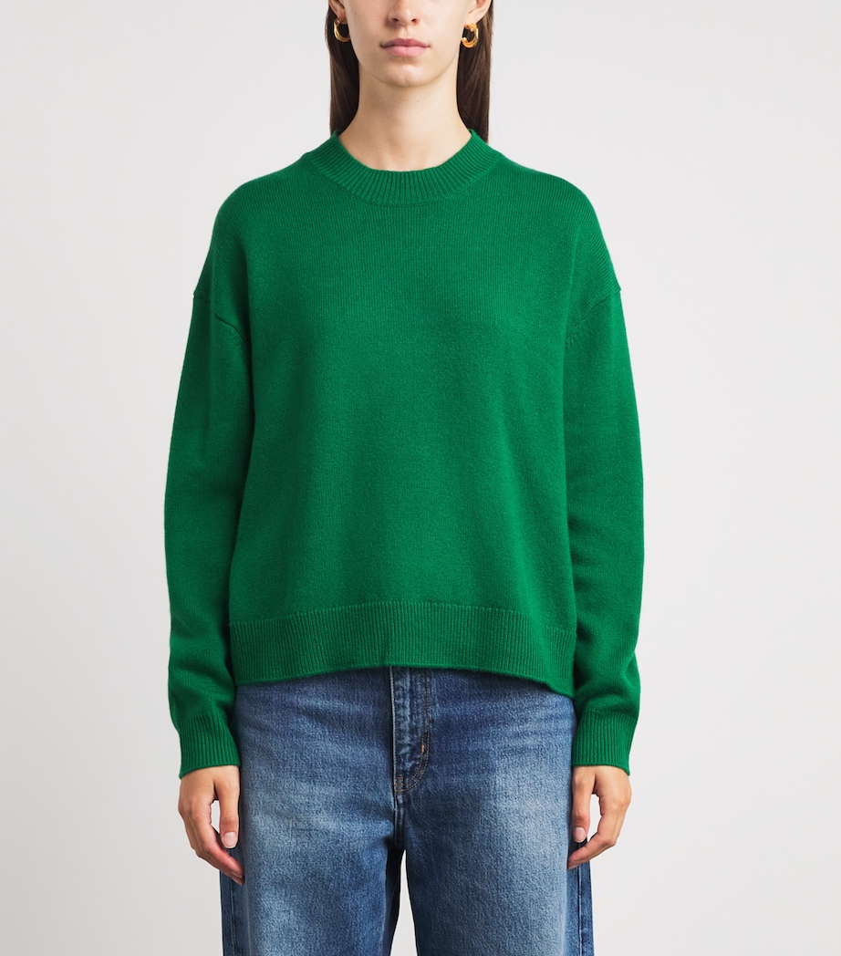 ANINE BING Womens Cashmere Lee Sweater Green Image 4