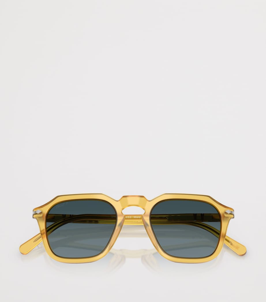 Persol Acetate Square Sunglasses Beige Image 5