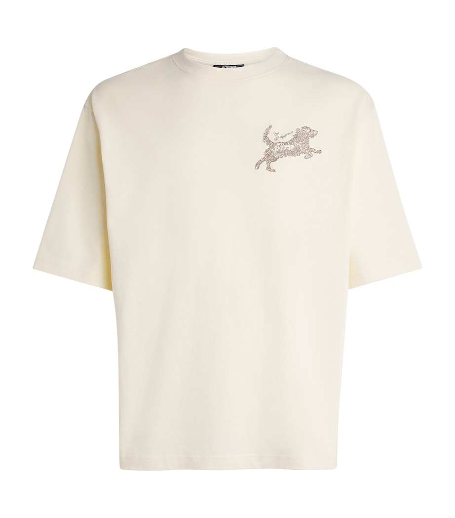 Jacquemus Mens Cotton The Rita T-Shirt Multi Beige Image 1