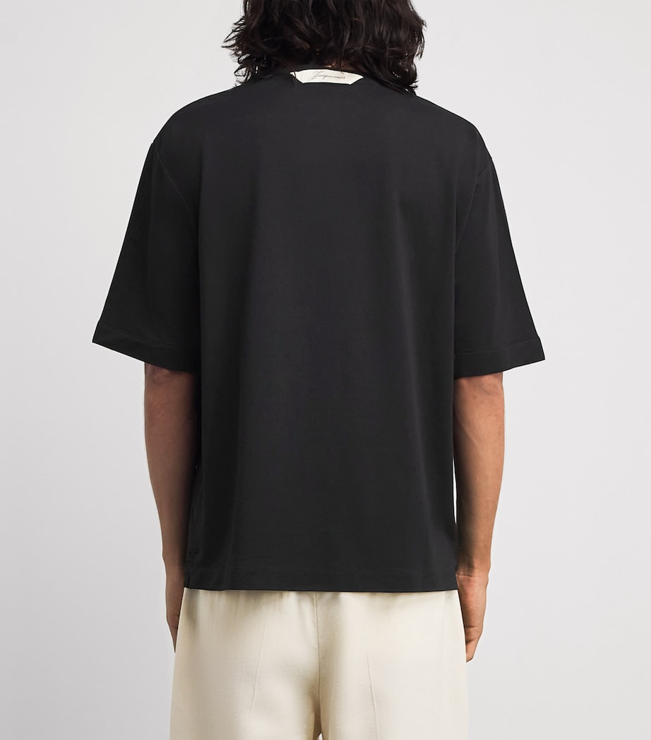 Jacquemus Mens Cotton Rond Carré T-Shirt Black Image 5