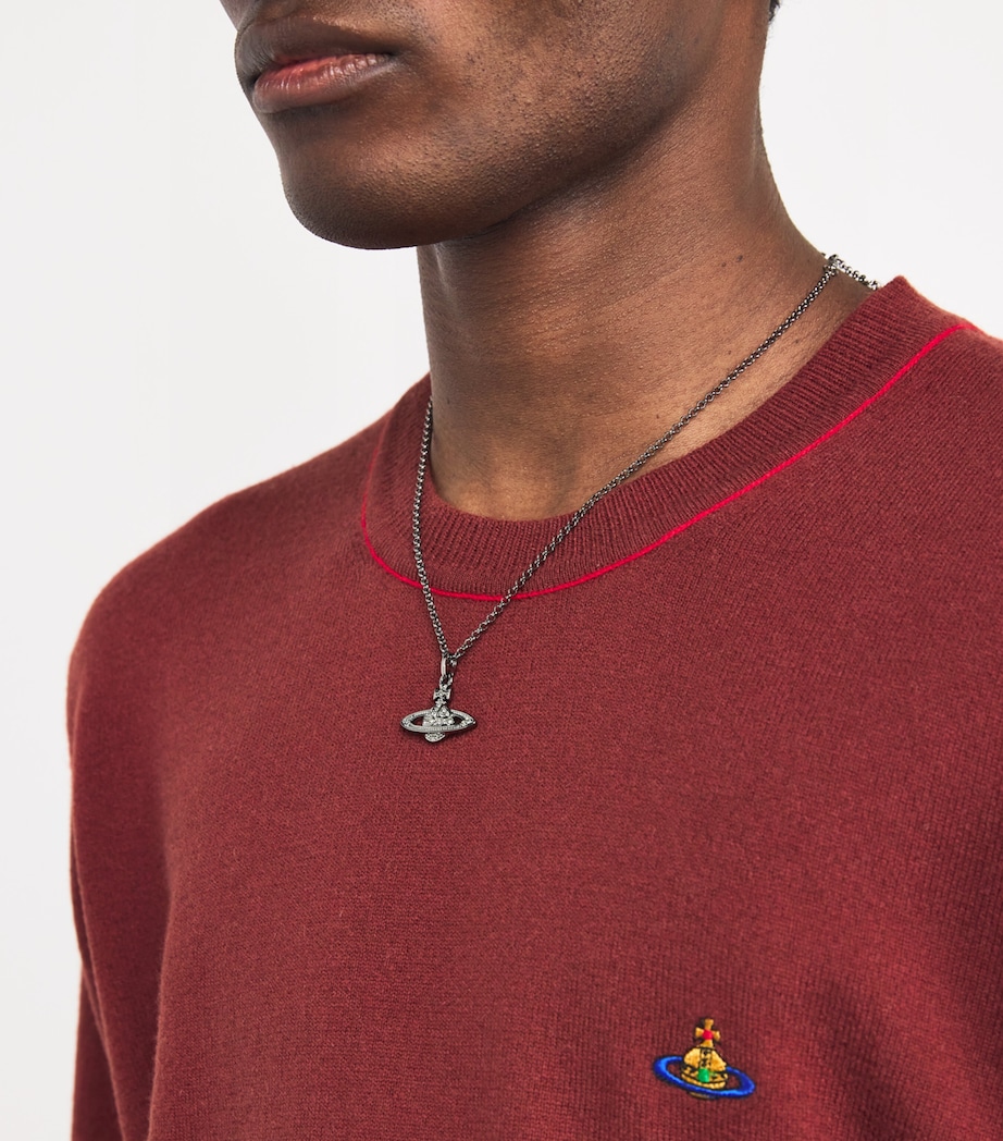 Vivienne Westwood Mini Embellished Bas Relief Necklace Ruthenium Image 2