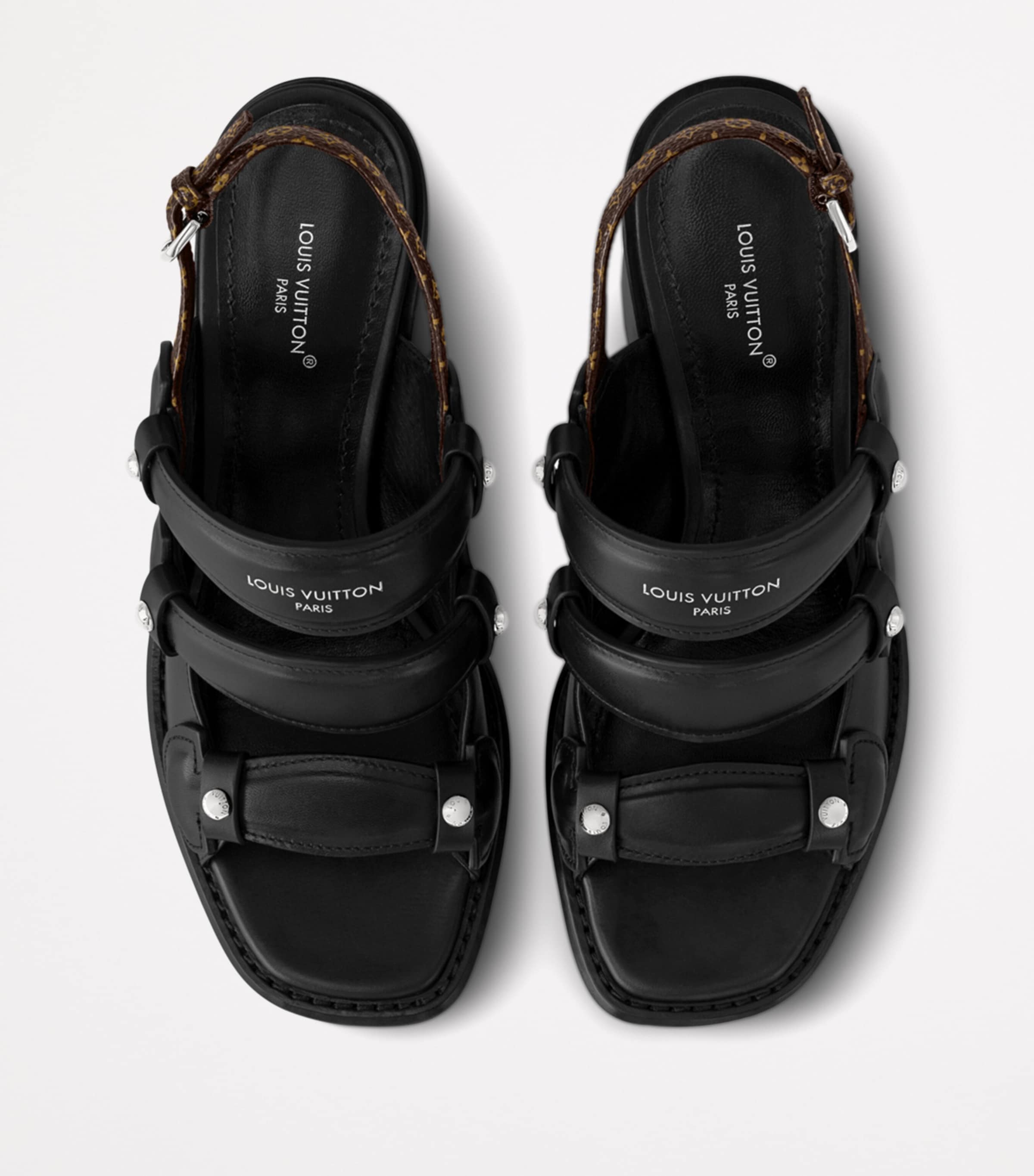 LOUIS VUITTON Leather Berlin Slingback Sandals 85 | Harrods UK