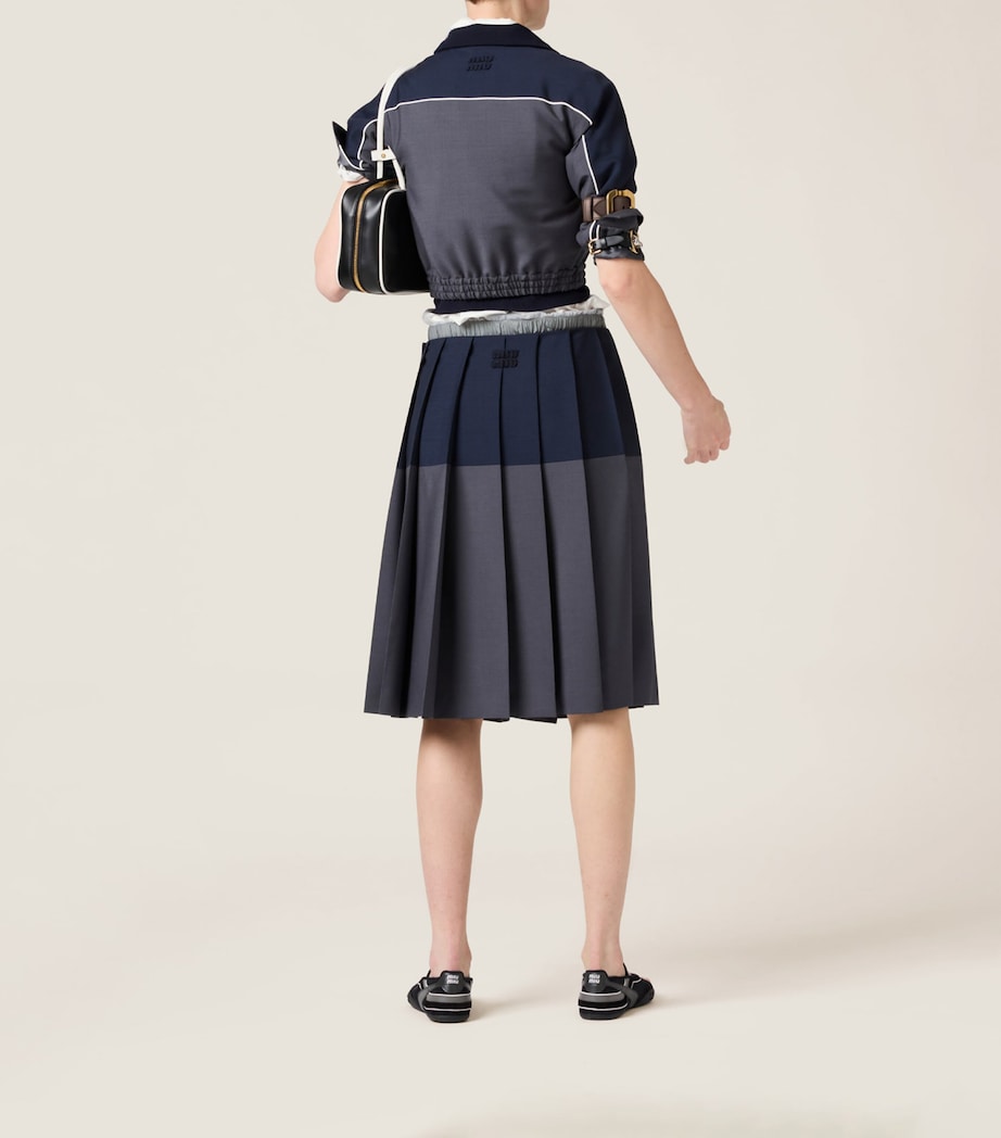 Mohair-Wool Pleated Midi Skirt F0EVW Image 3