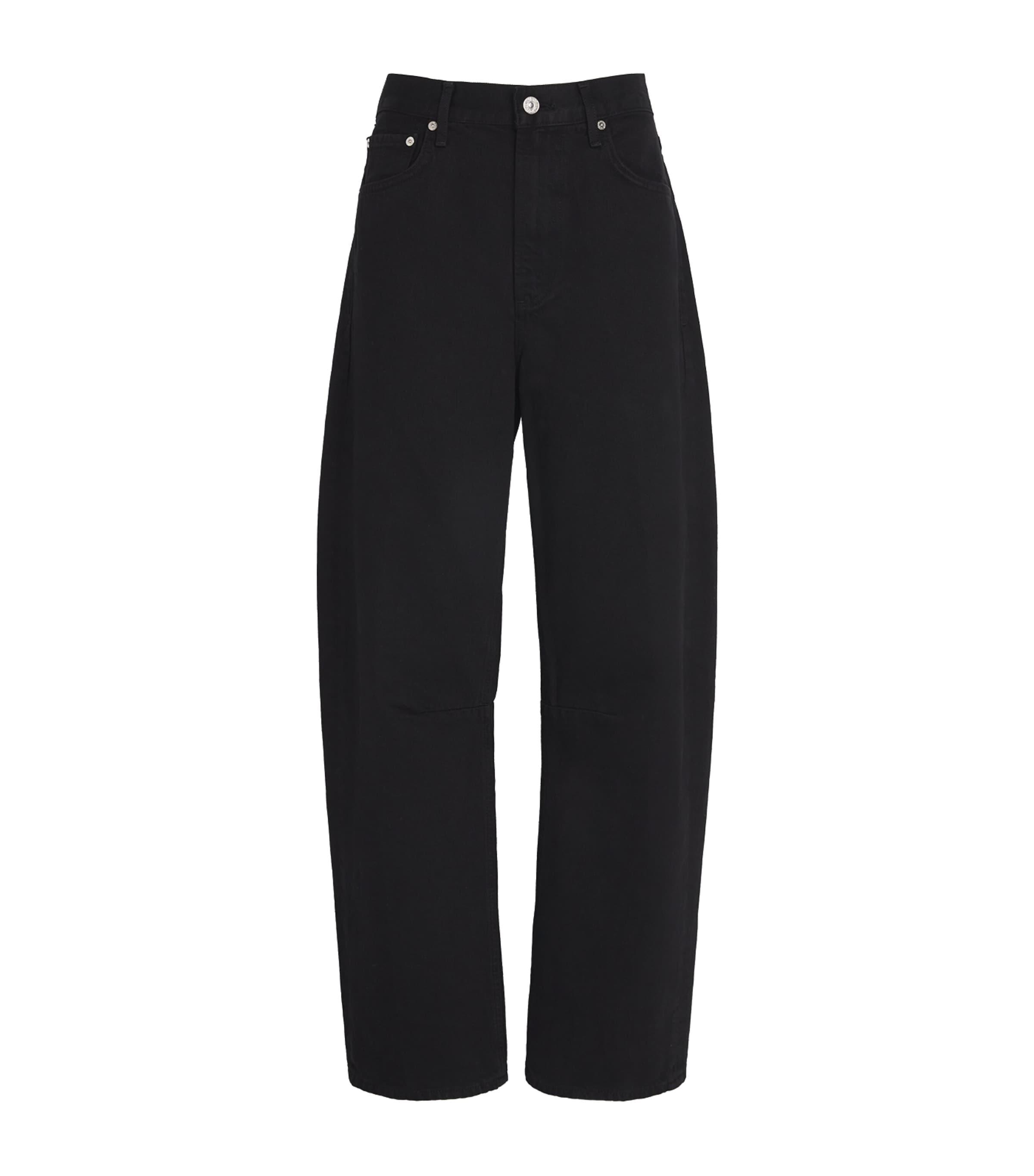 Citizen Of Humanity Miro High-rise Barrel-leg Jeans In Black
