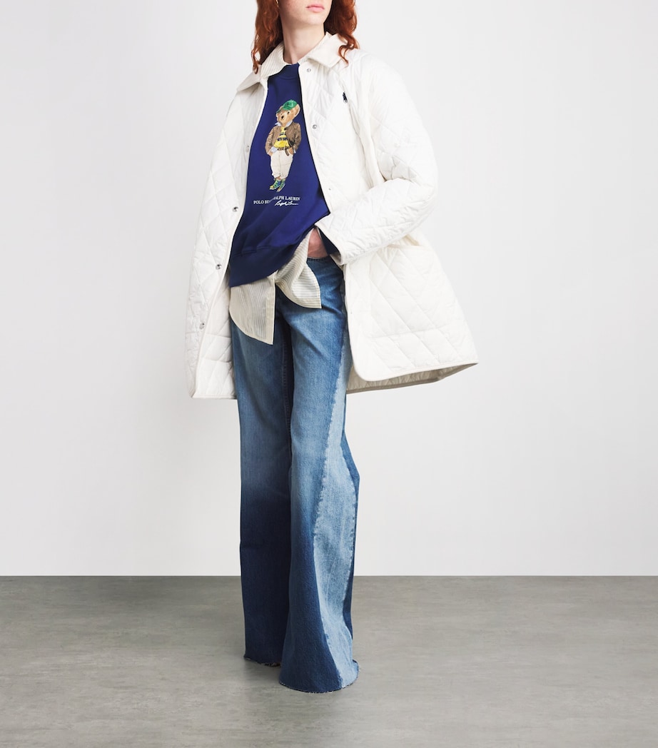 Cotton-Blend Polo Bear Sweatshirt BLUE YACHT Image 2