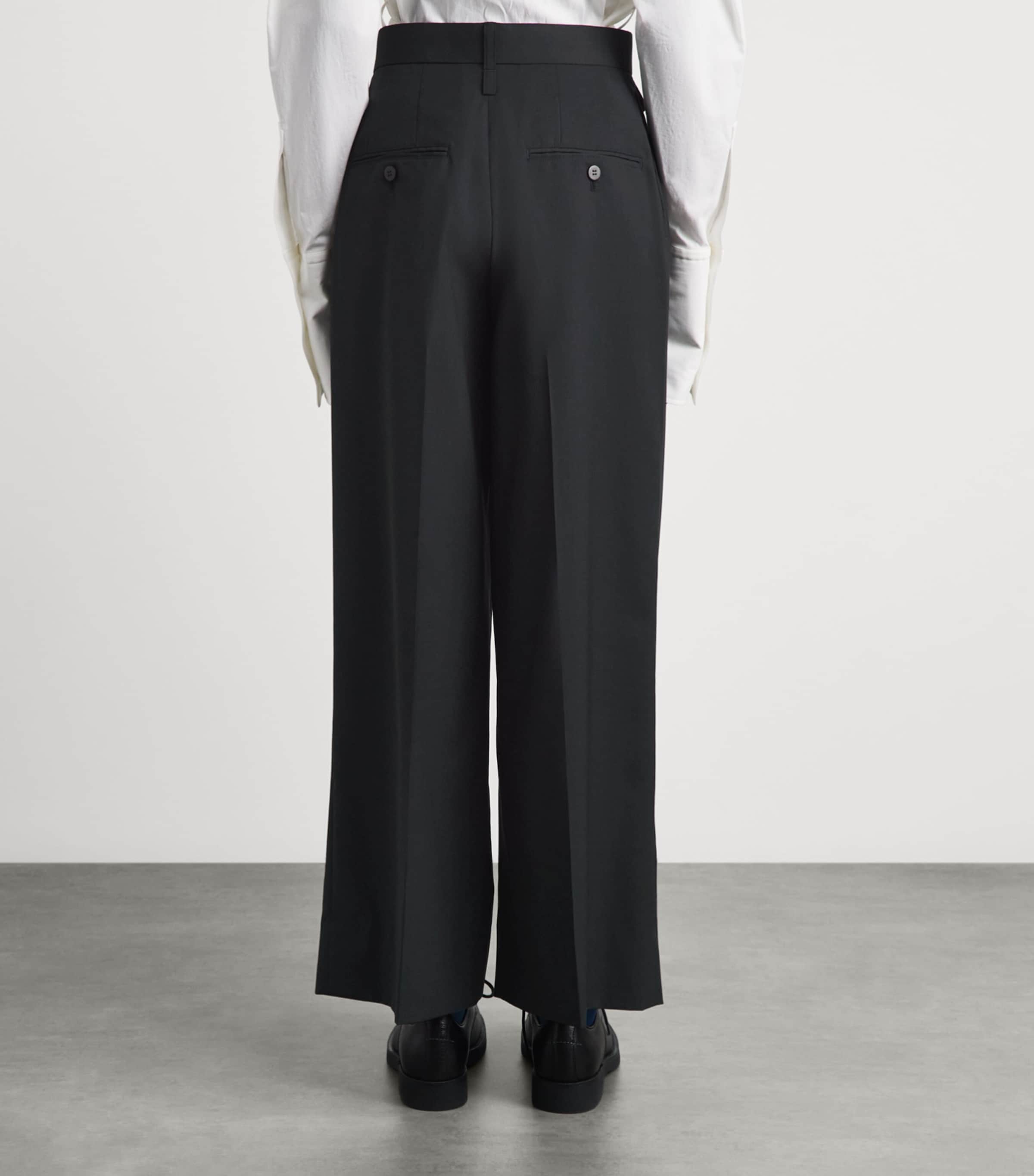 Issey Miyake Womens Wool-Blend Honest Ensemble Trousers Black Image 5