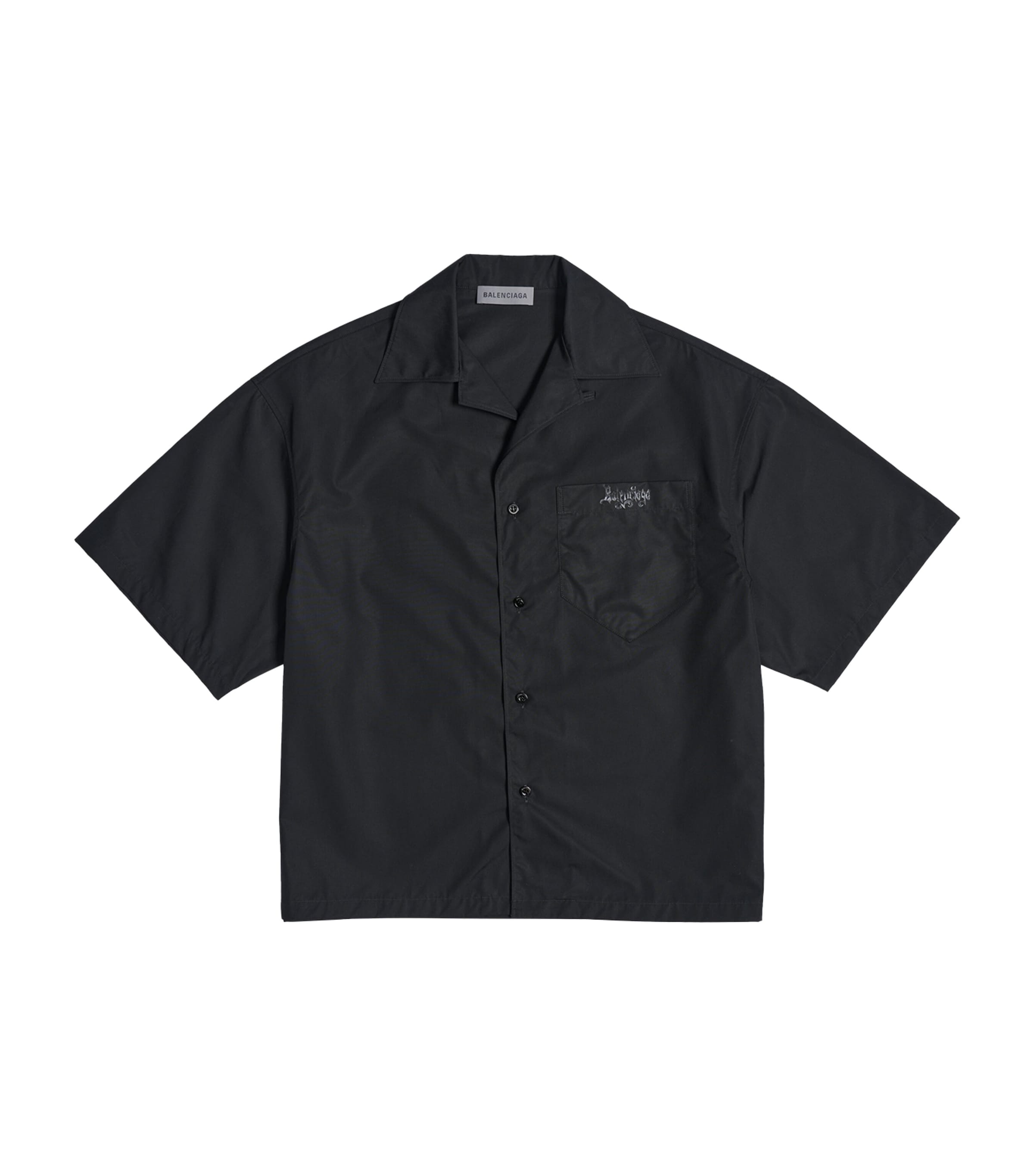 Balenciaga Mens Cotton Logo Bowling Shirt Image 1