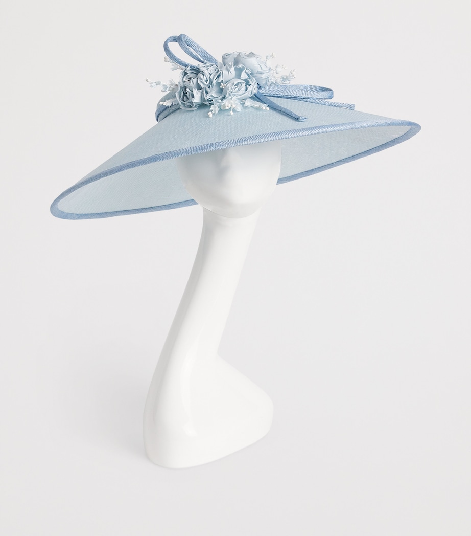 Floral-Detail Hat TONAL PALE BLUES Image 2
