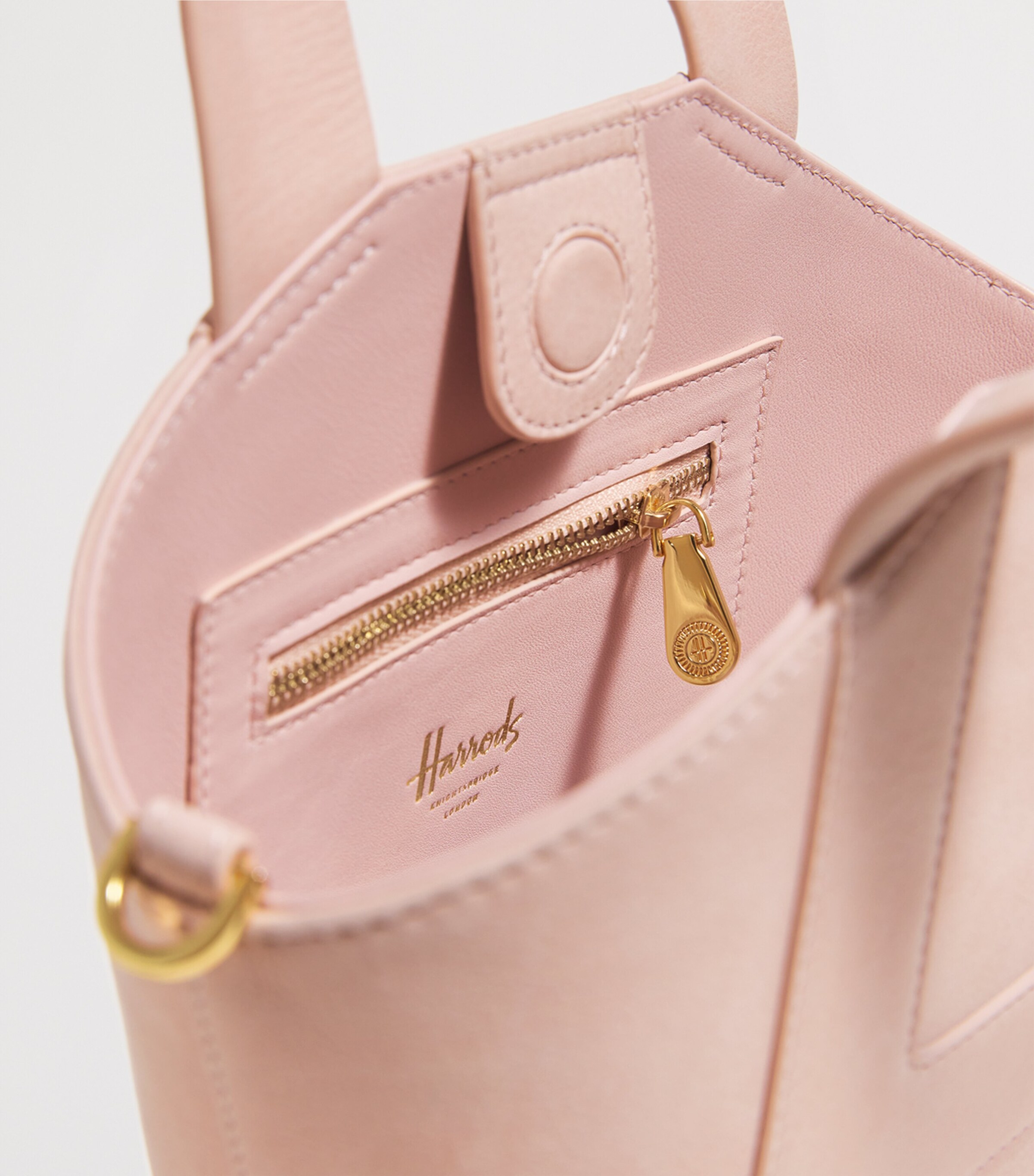 Harrods Grab Suede Tote Bag Pink Image 4