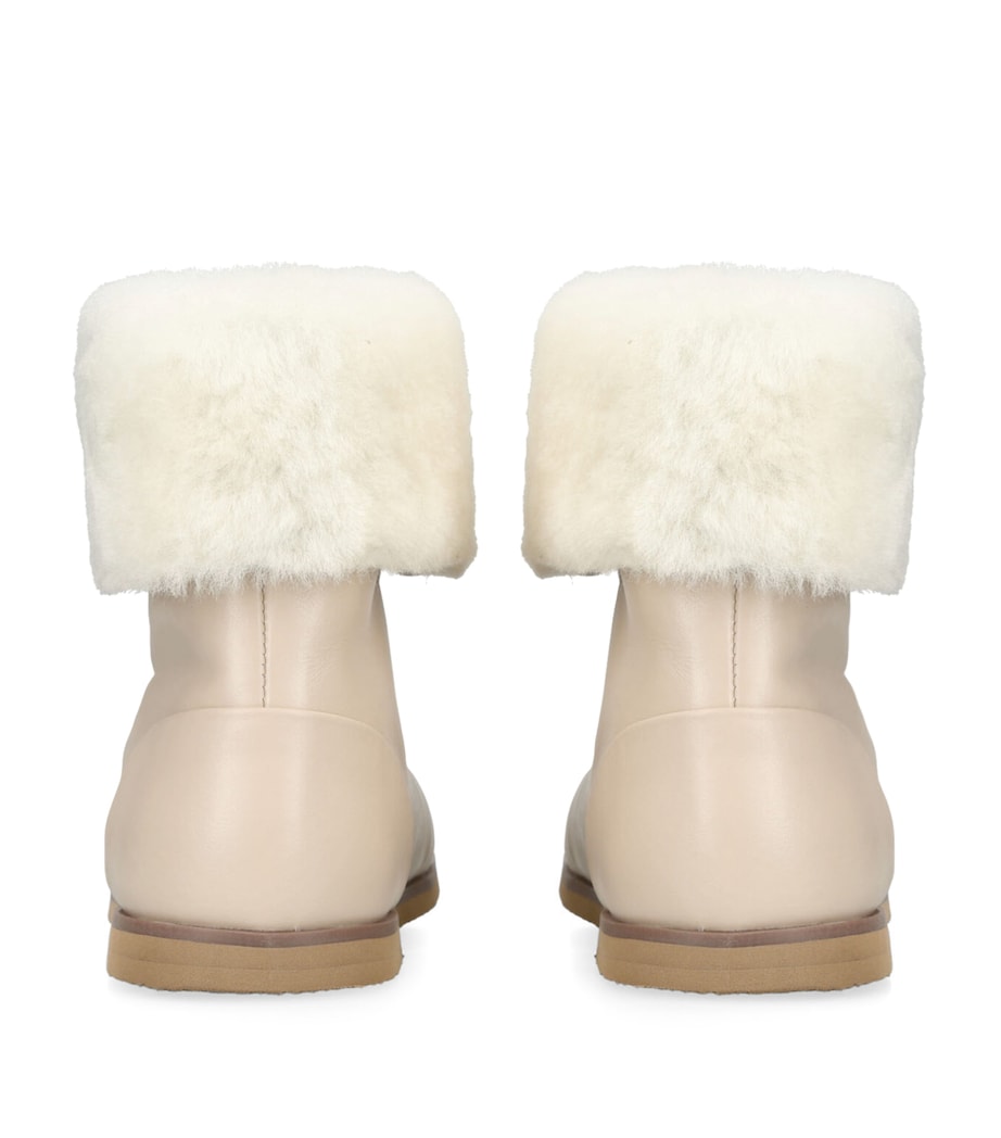 Age of Innocence Leather-Shearling Ivy 3.0 Boots Cream Image 2