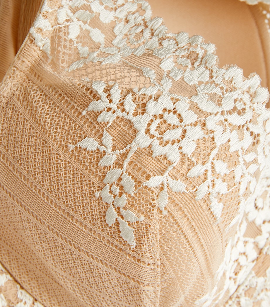 Embrace Lace Underwired Plunge Bra NATRLY NUD/IVRY(271) Image 4