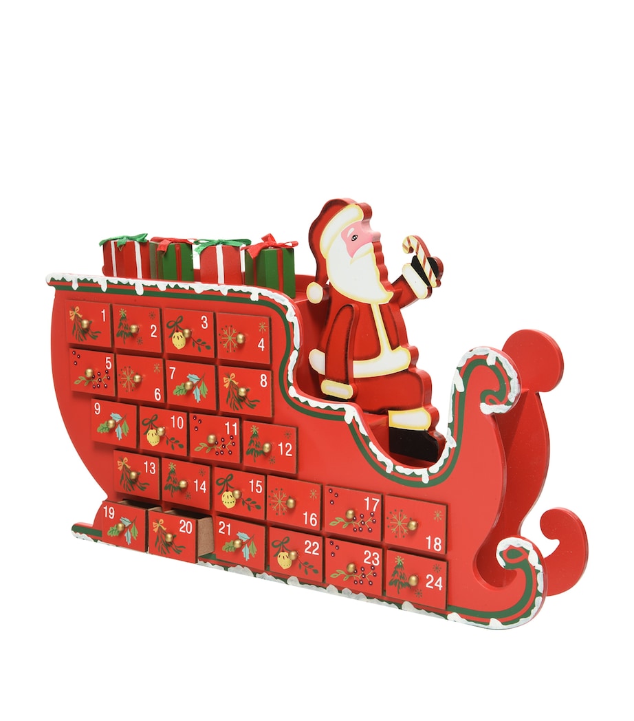 Sleigh Advent Calendar GREEN/RED Image 1