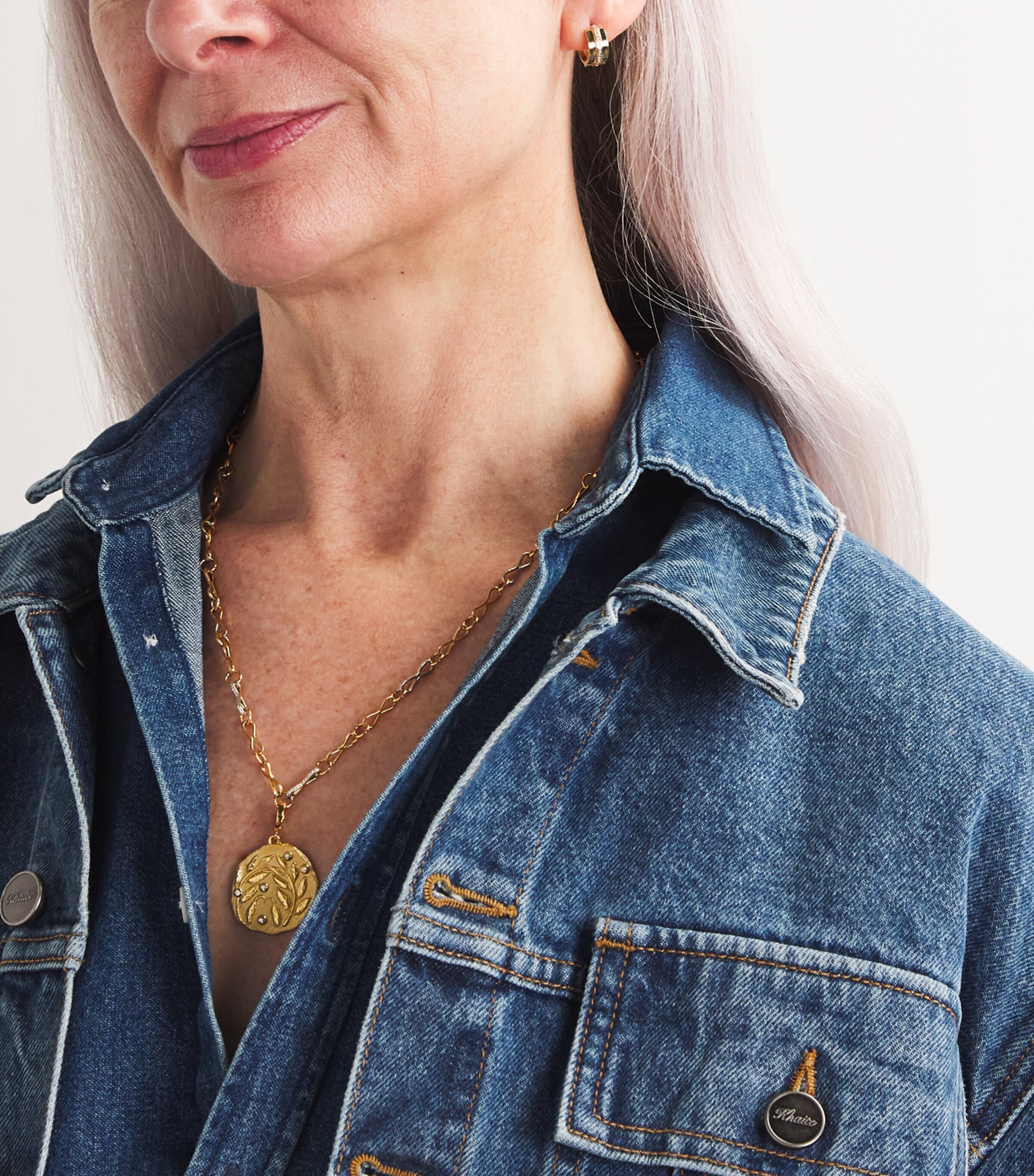 Yellow Gold and Diamond Staircase 3-Tier Huggie Earrings YELLOW GOLD Image 5