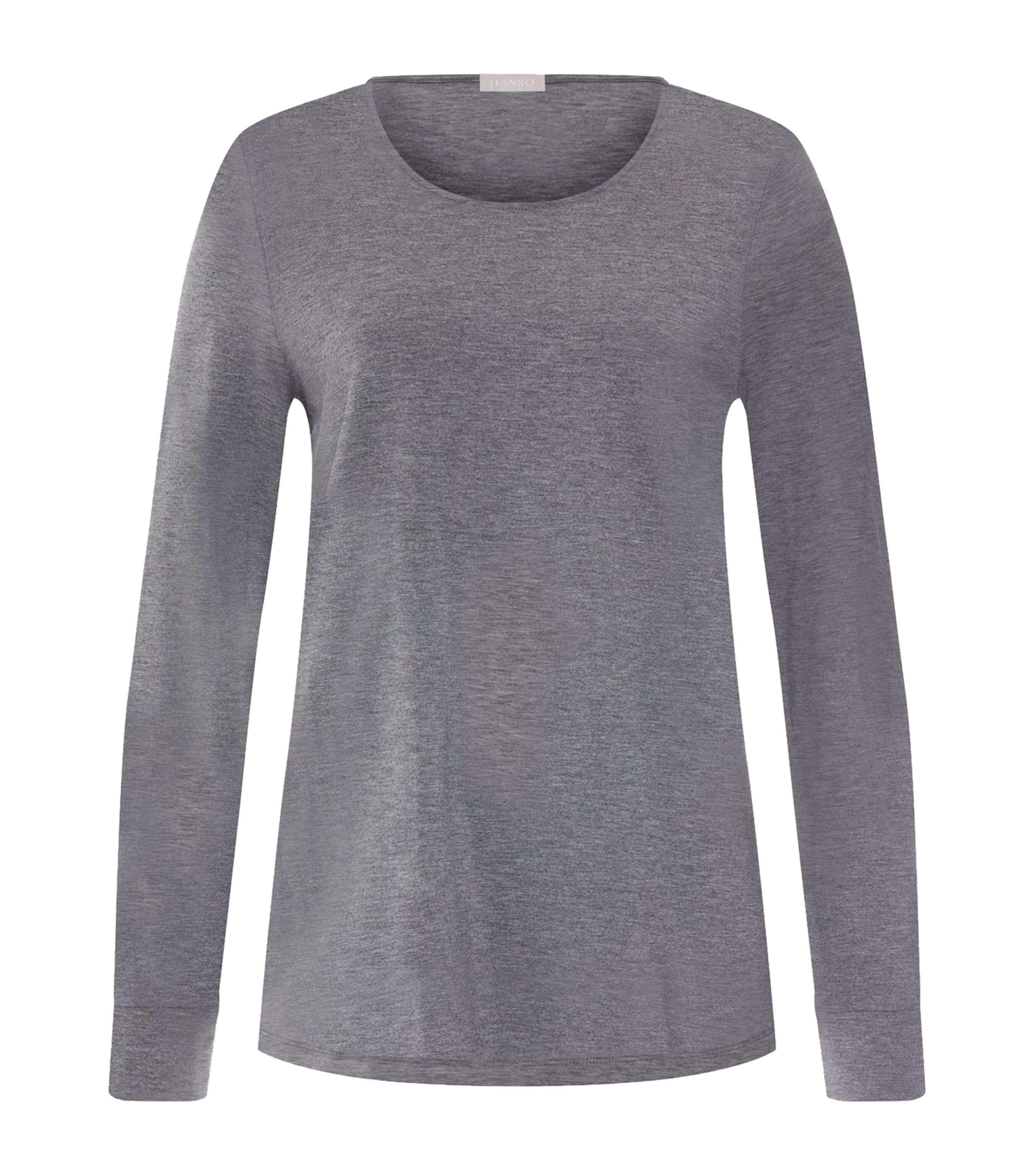 Hanro Womens Natural Elegance T-Shirt Stone Melange Image 1